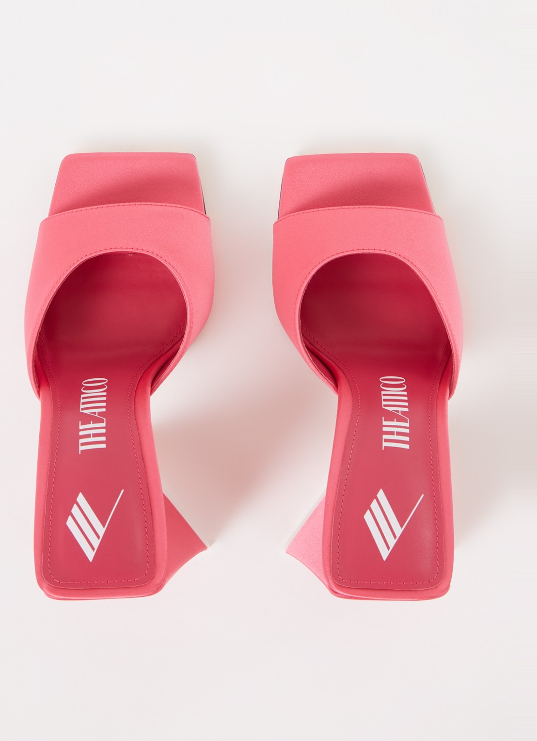 The Attico Devon muiltje van leer met lakfinish  - detail 5 roze