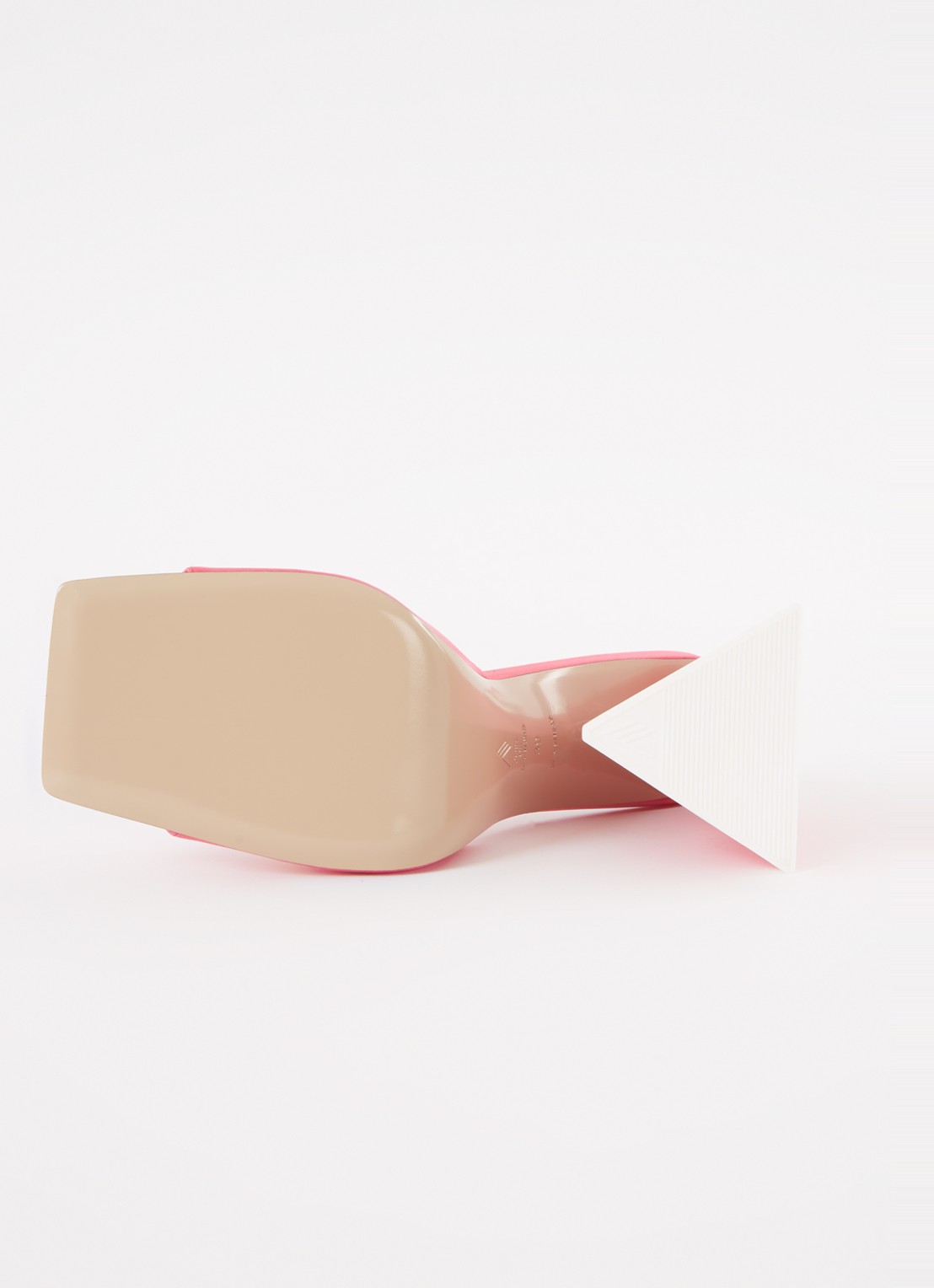 The Attico Devon muiltje van leer met lakfinish  - detail 6 roze