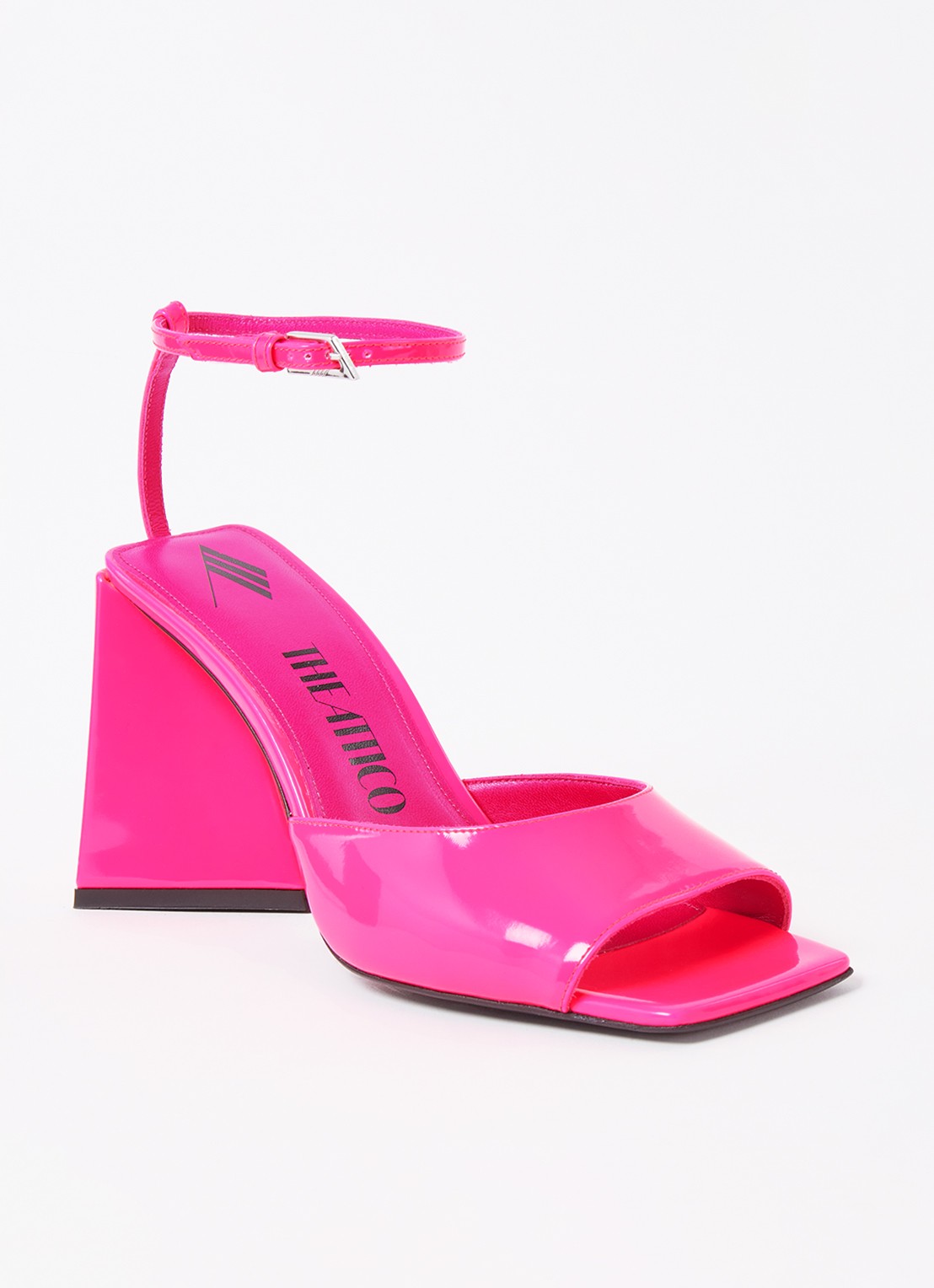 The Attico Piper sandalette  - voorkant neonroze