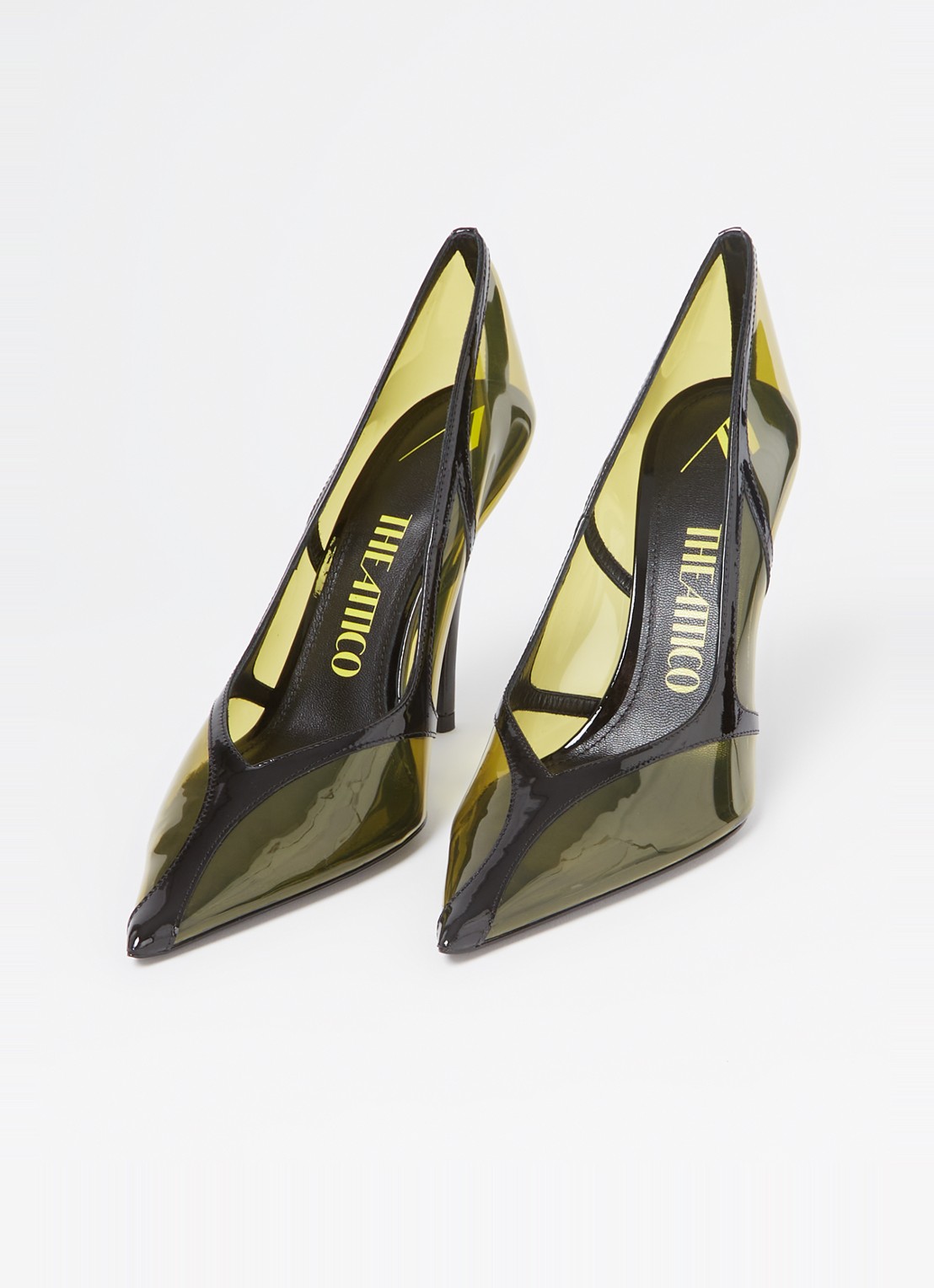 The Attico Venus pump met leren details - detail 3 zwart