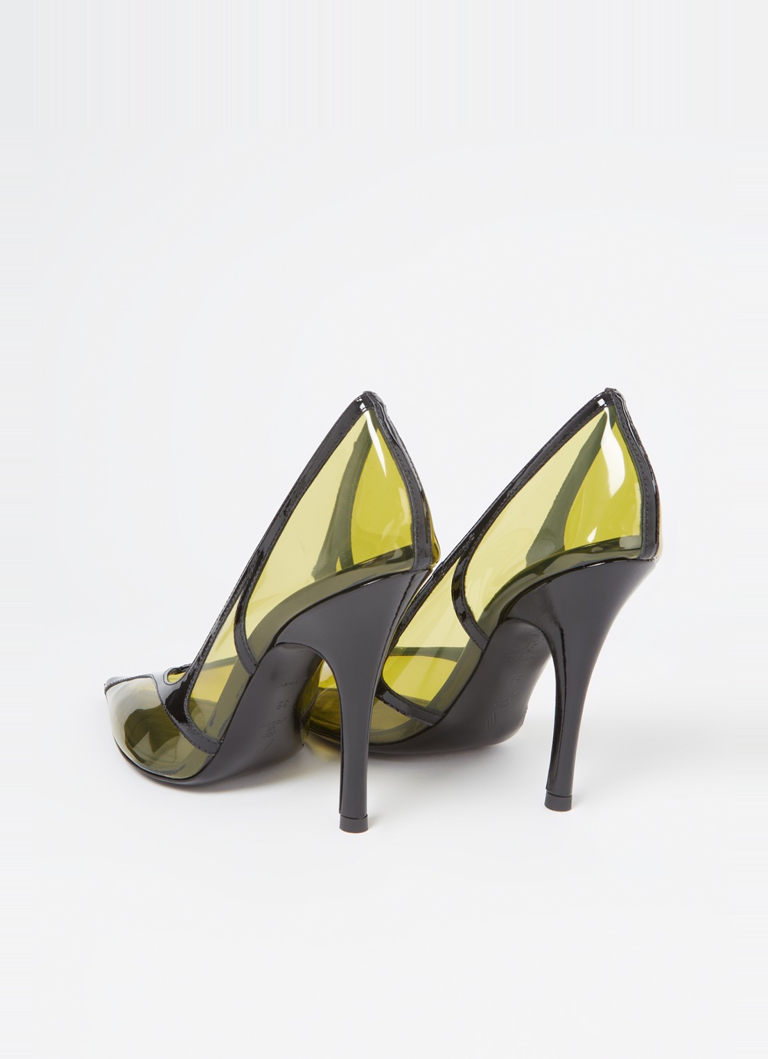 The Attico Venus pump met leren details - detail 4 zwart