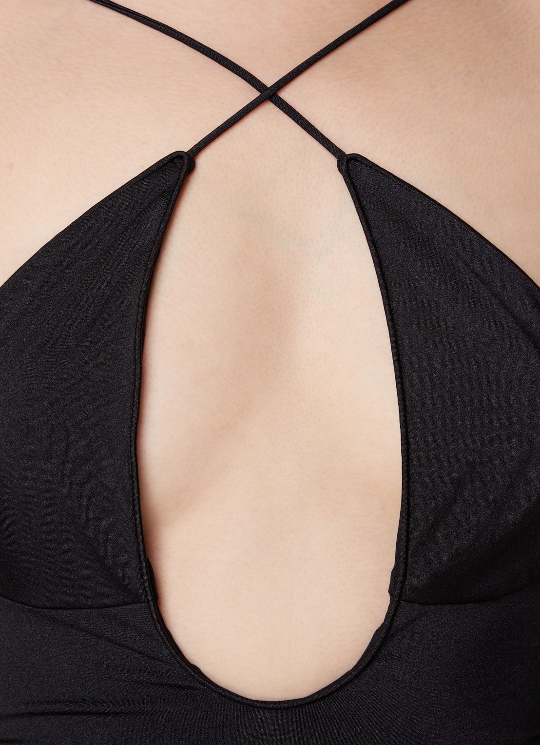 The Attico Zane top met cut-out details - detail 5 zwart