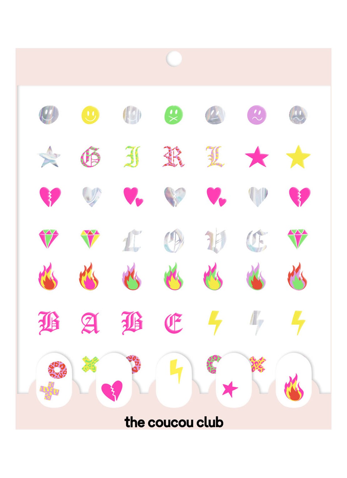 The Coucou Club Coucou Nail Art The LAKWERK Sheet - nagelstickers - voorkant 3 undefined