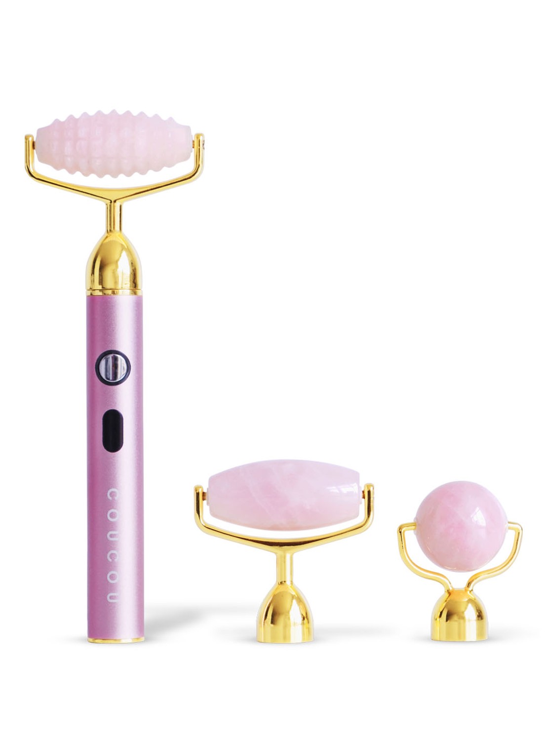The Coucou Club Coucou Power Face Roller - gezichtsroller - voorkant roze