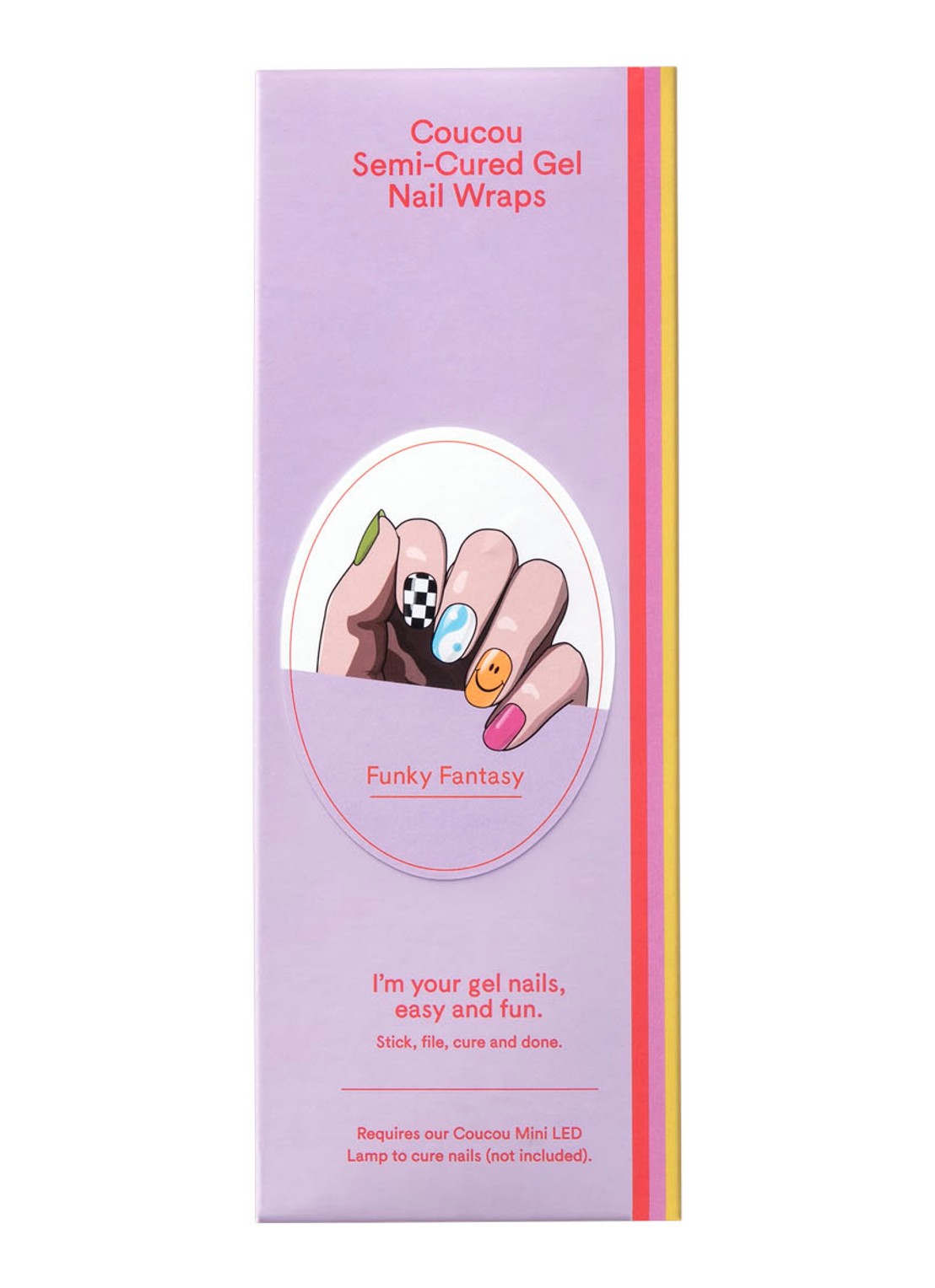 The Coucou Club Semi-Cured Nail Wraps - nagelstickers - voorkant 2 funky fantasy