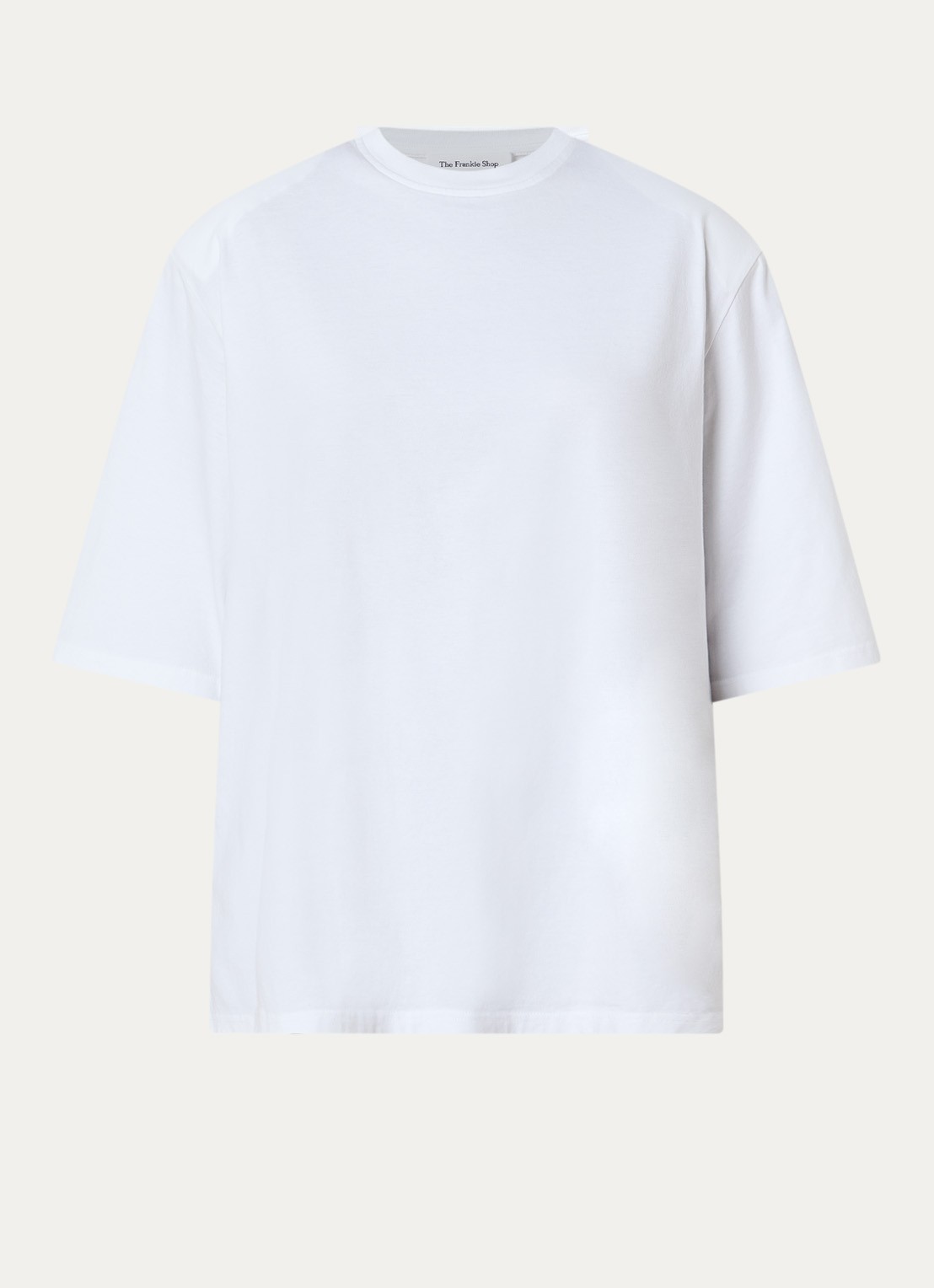 The Frankie Shop Anira T-shirt met schoudervulling - voorkant 4 wit