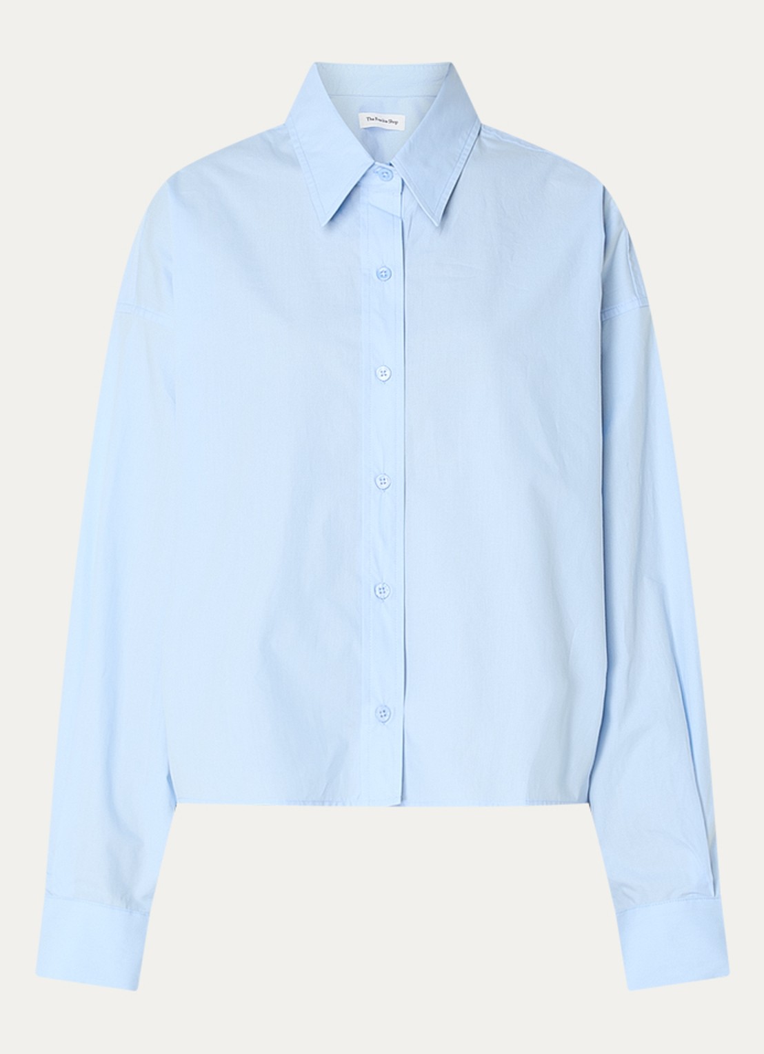 The Frankie Shop Arlen cropped blouse - voorkant 2 blauw