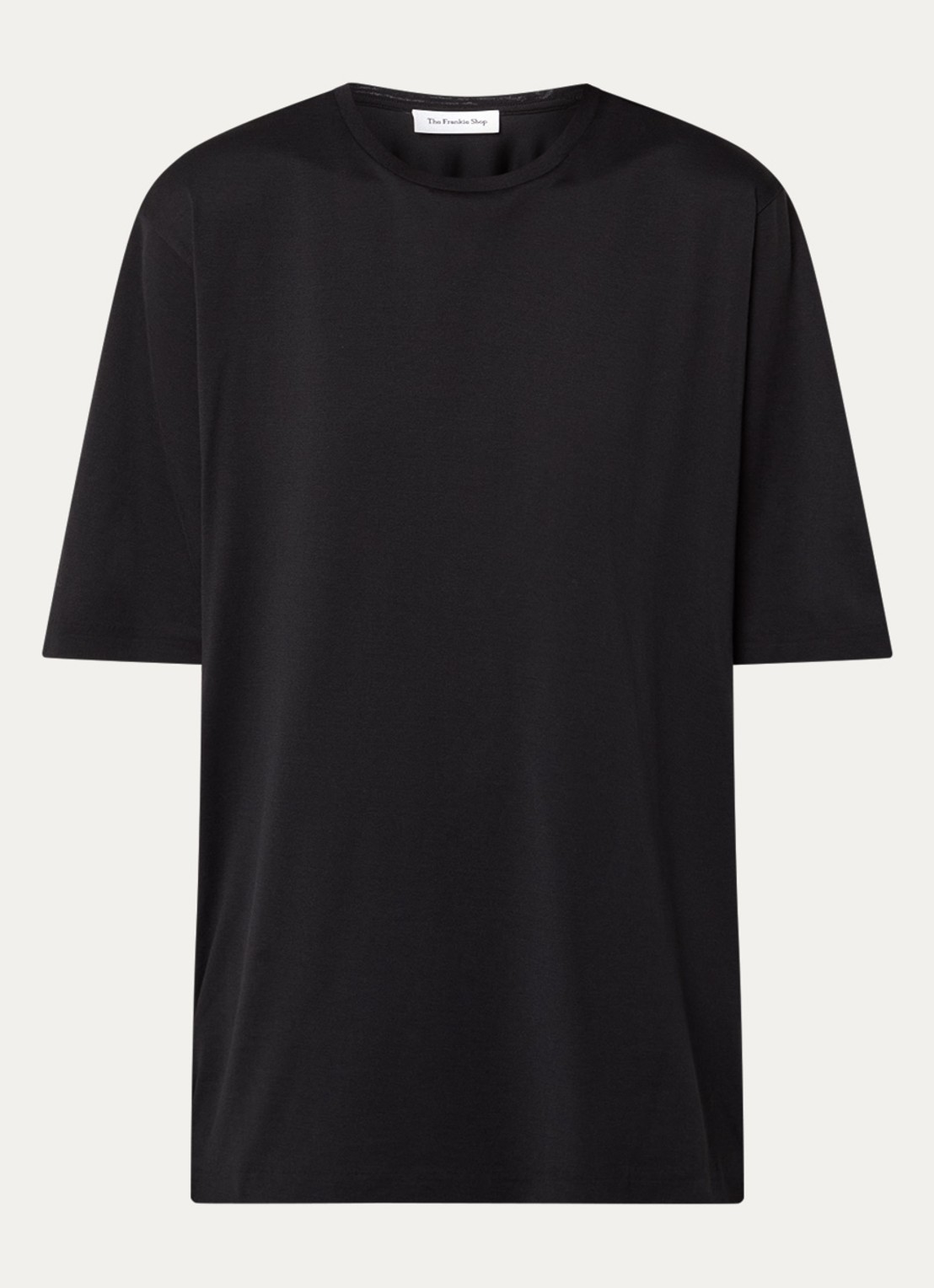 The Frankie Shop Harper T-shirt met ronde hals - voorkant 3 zwart