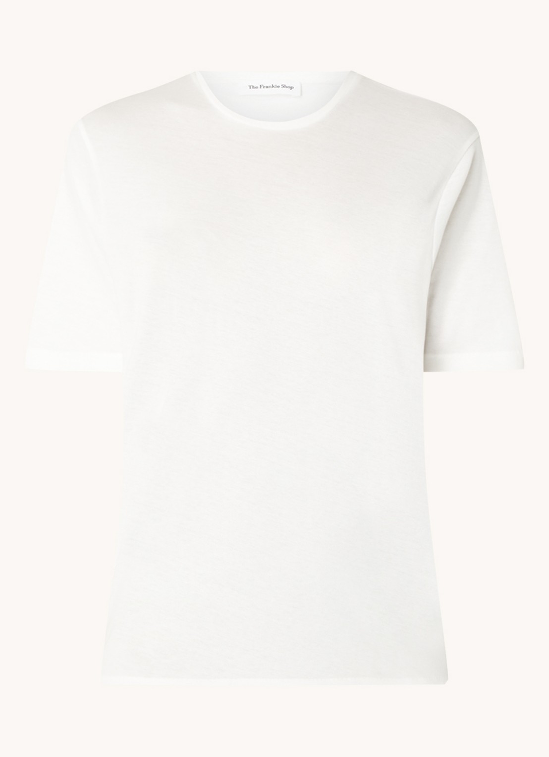 The Frankie Shop Harper T-shirt van  katoen - voorkant 3 gebroken wit