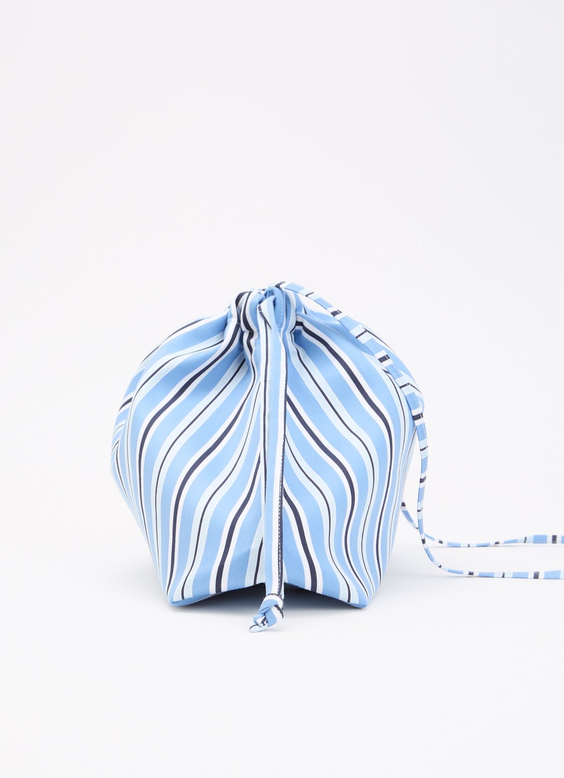 The Frankie Shop Morgan Small crossbodytas met streepprint - detail 4 blauw