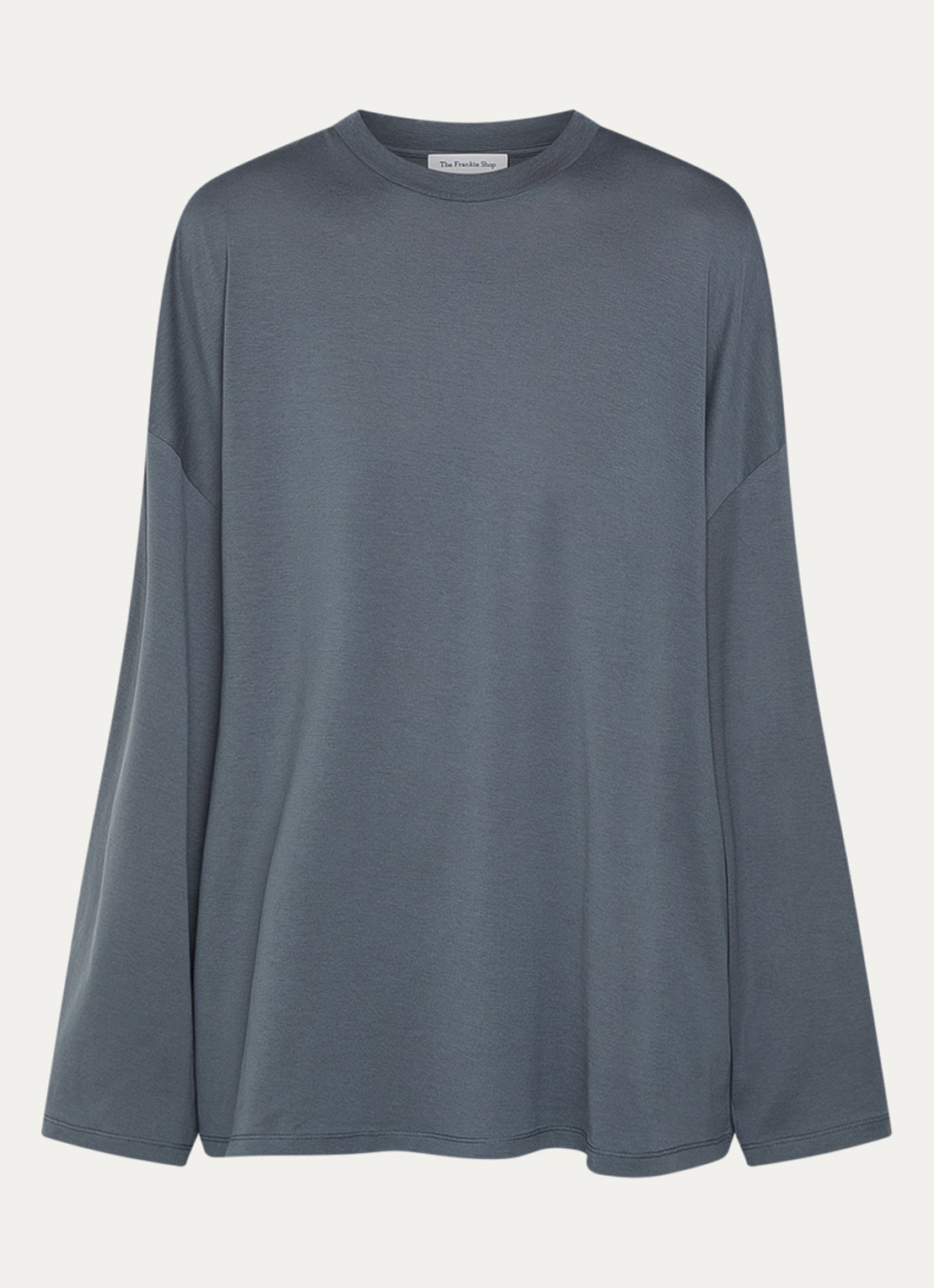 The Frankie Shop Rio oversized longsleeve met ronde hals - voorkant 2 grijs