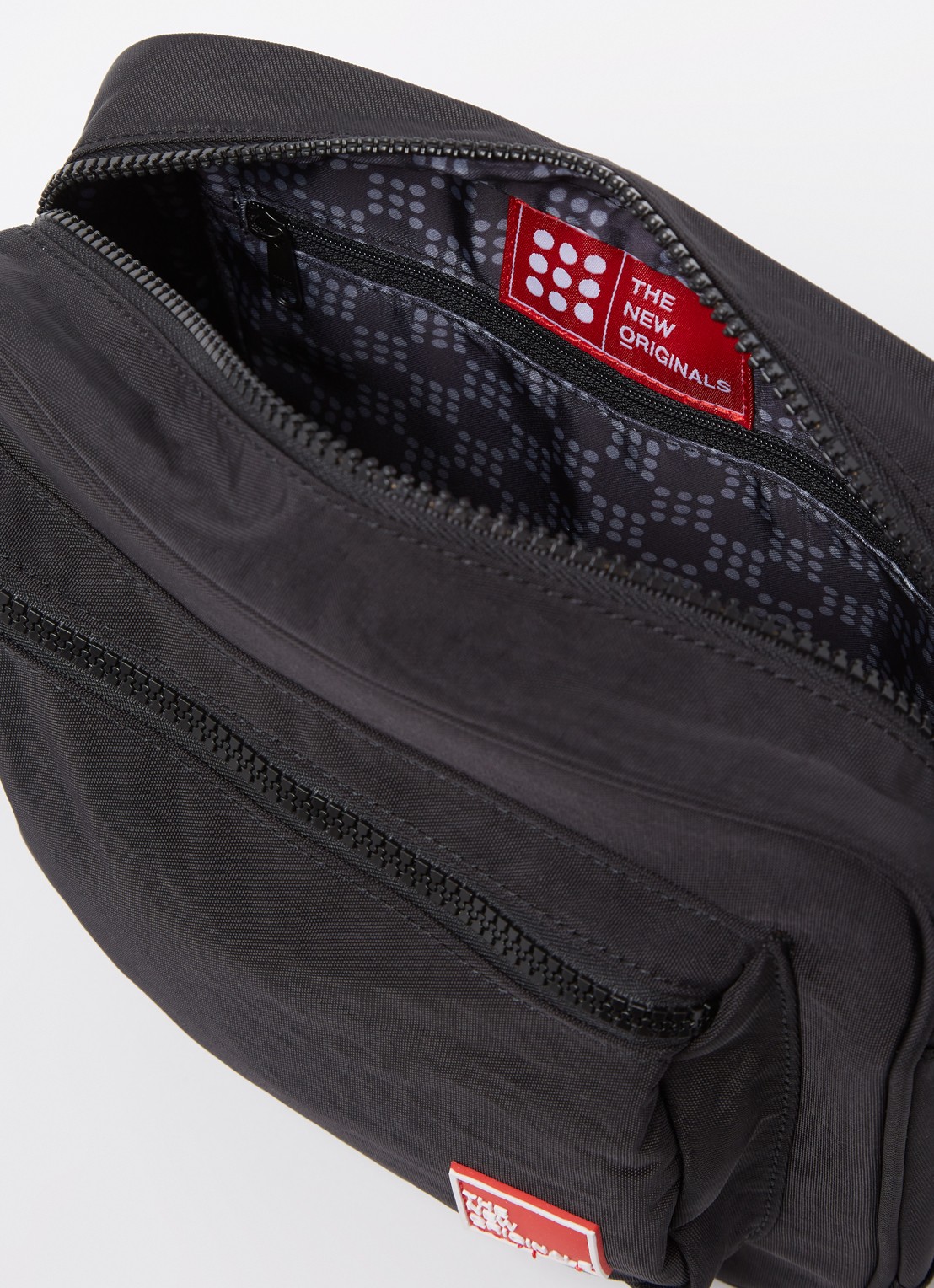 The New Originals 9-Dots crossbodytas met logo - detail zwart