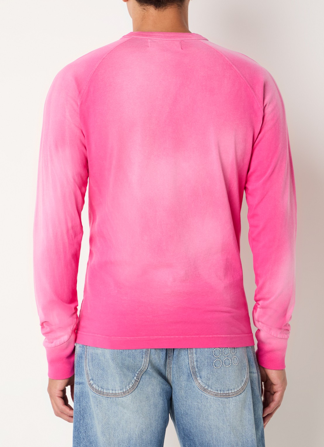 The New Originals Airbrushed Big Logo Raglan longsleeve met logoprint - achterkant 3 roze