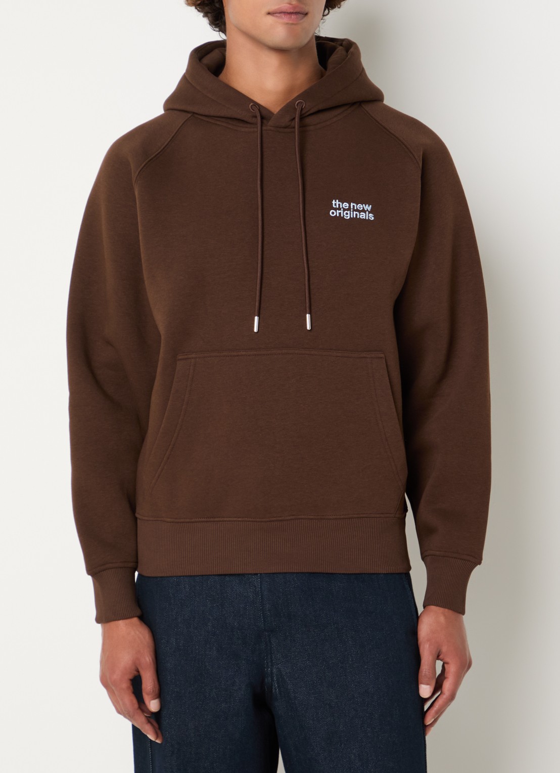 The New Originals Catna hoodie met logo- en backprint - achterkant 3 bruin