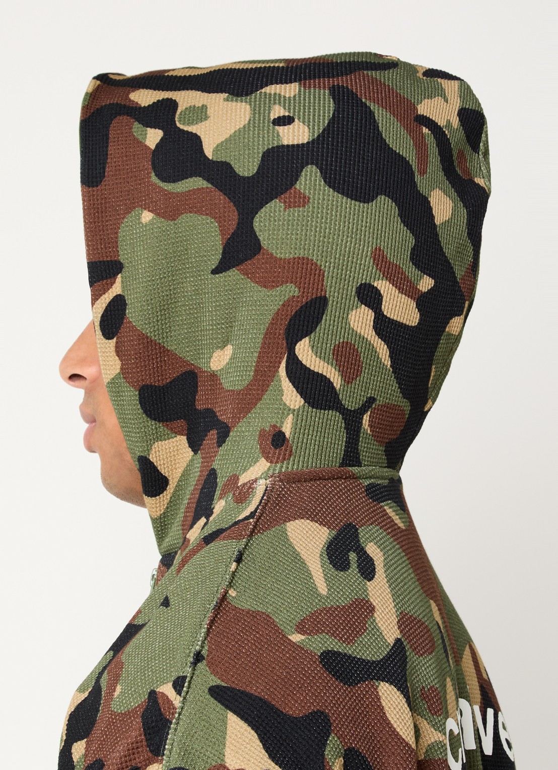 The New Originals Catna sweatvest met camouflageprint - detail 3 beige