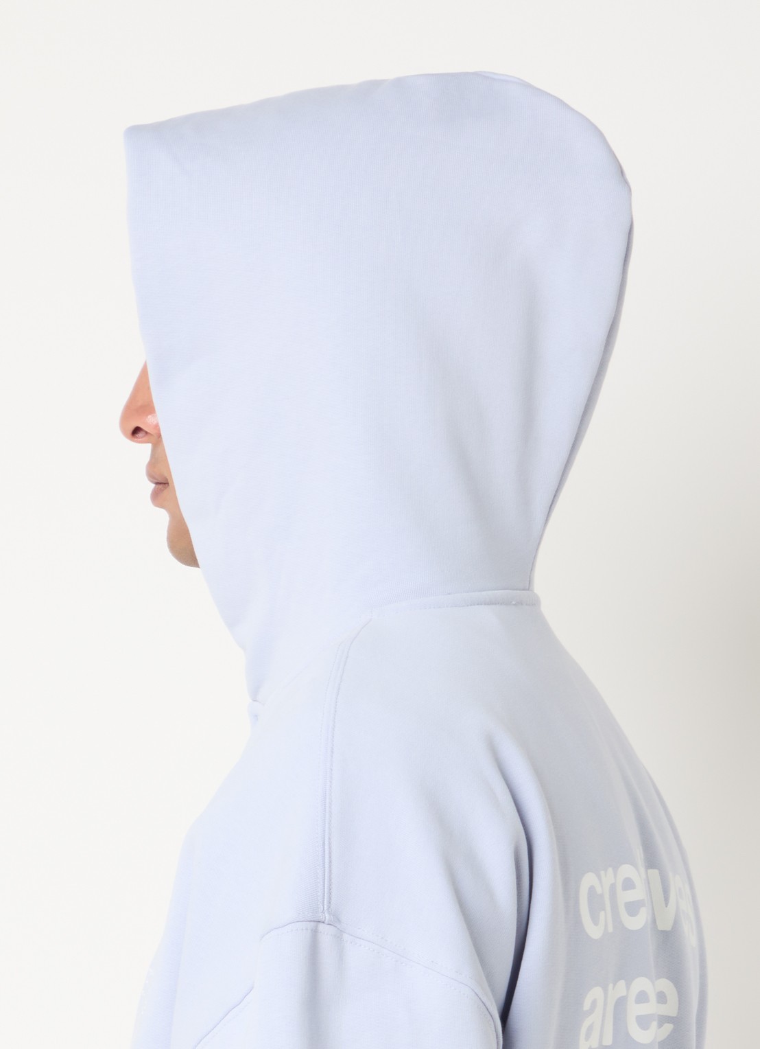 The New Originals Catna sweatvest met logo- en backprint - detail 2 lichtblauw