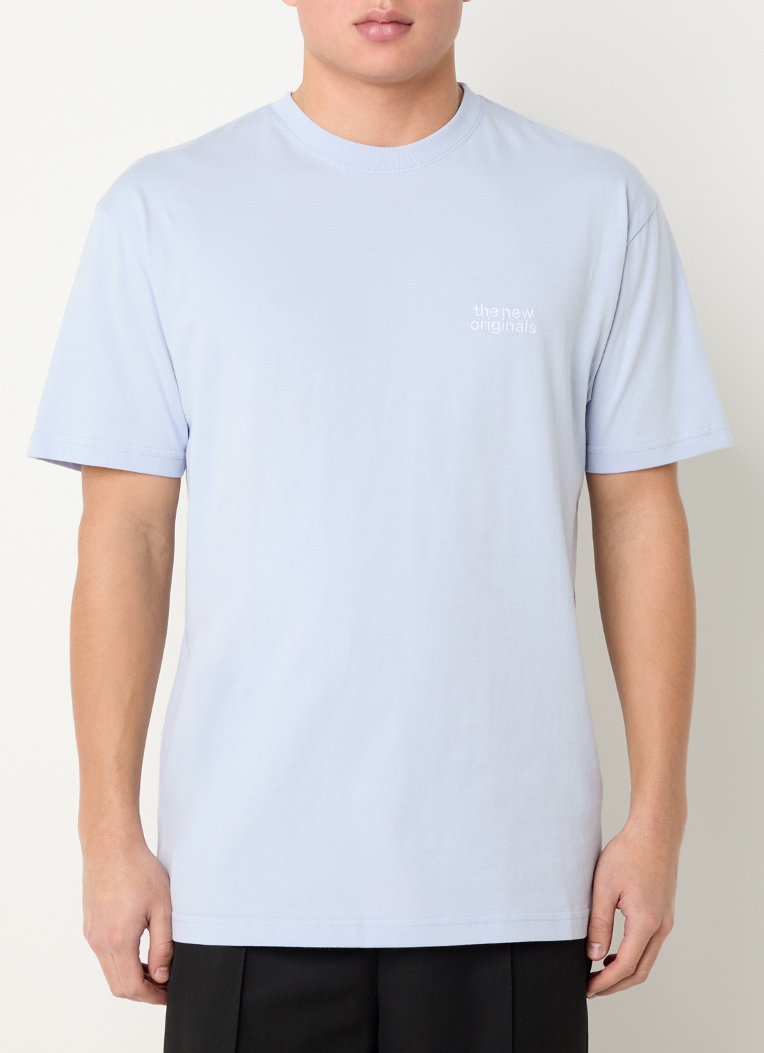 The New Originals Catna T-shirt met front- en backprint - achterkant 3 lichtblauw