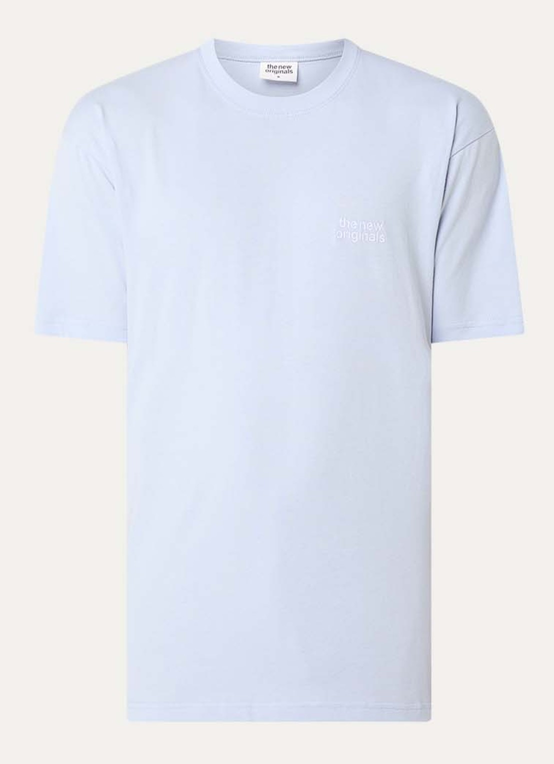 The New Originals Catna T-shirt met front- en backprint - voorkant lichtblauw
