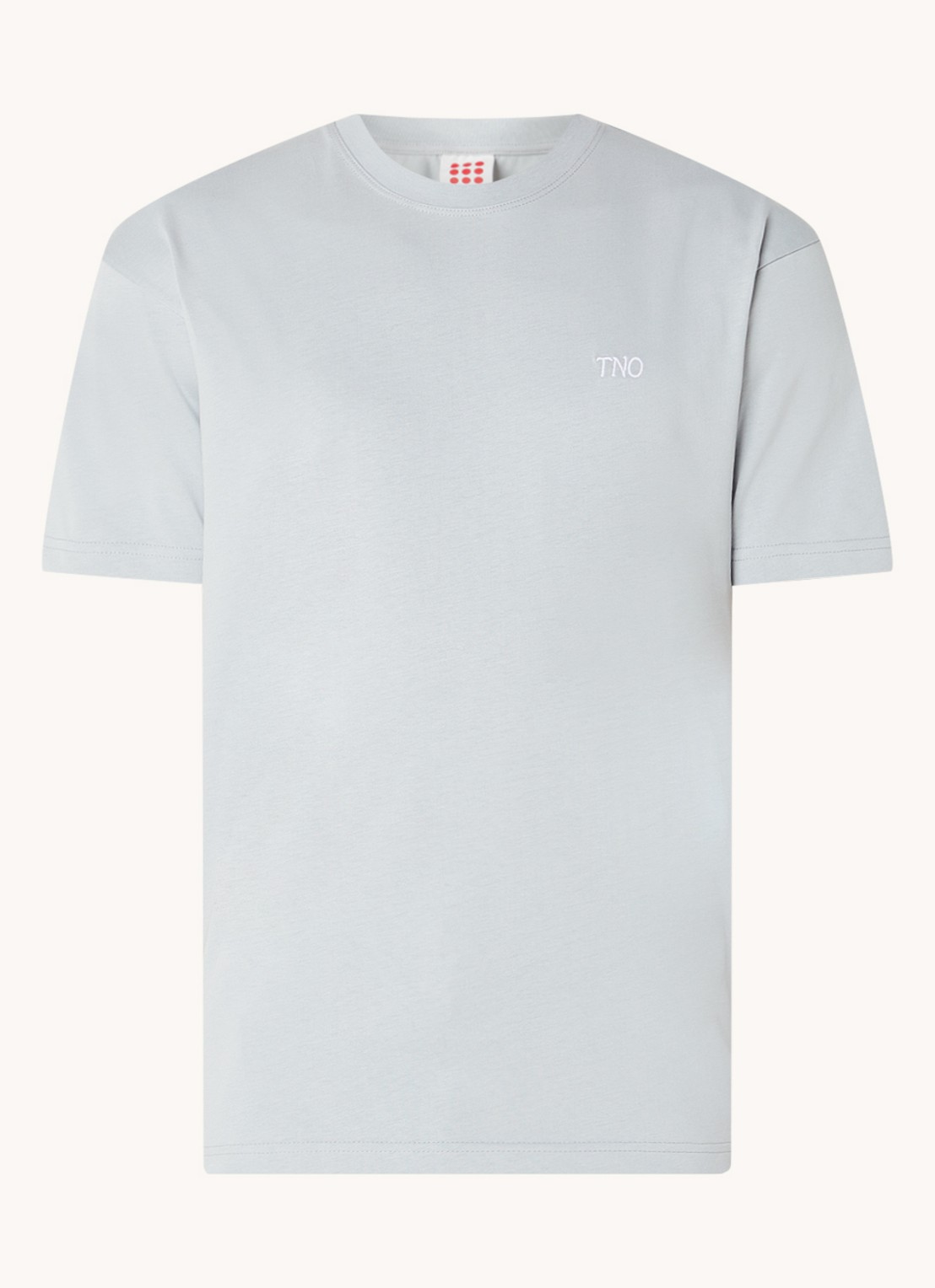 The New Originals Catna T-shirt met logo- en backprint - voorkant 2 grijs