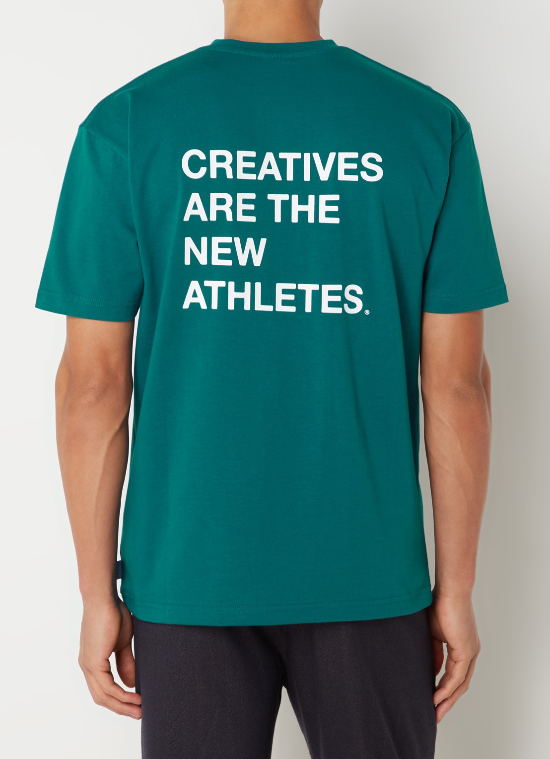 The New Originals Catna T-shirt met logo- en backprint - detail 4 zeegroen
