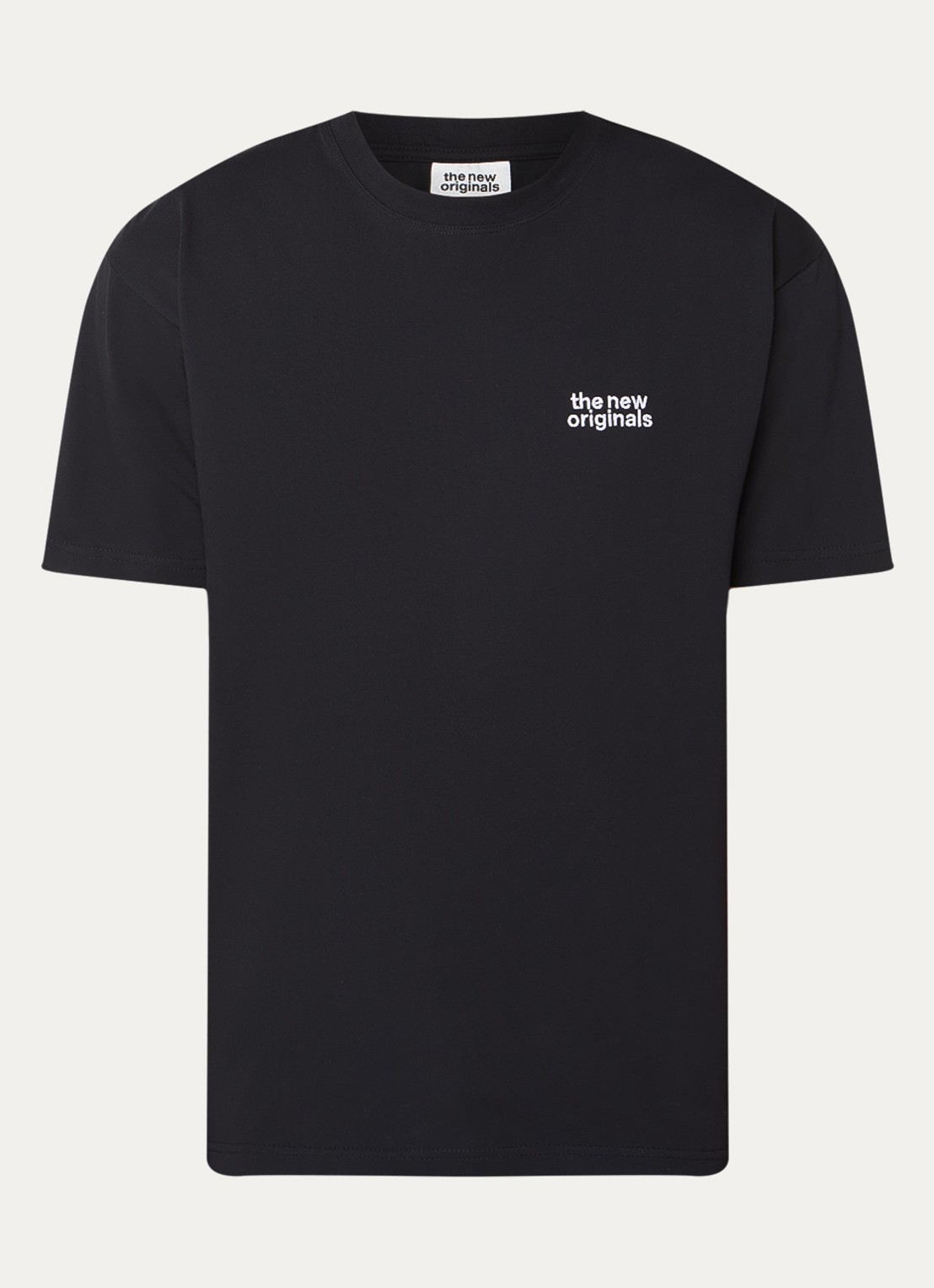 The New Originals Catna T-shirt met logo- en backprint - voorkant zwart