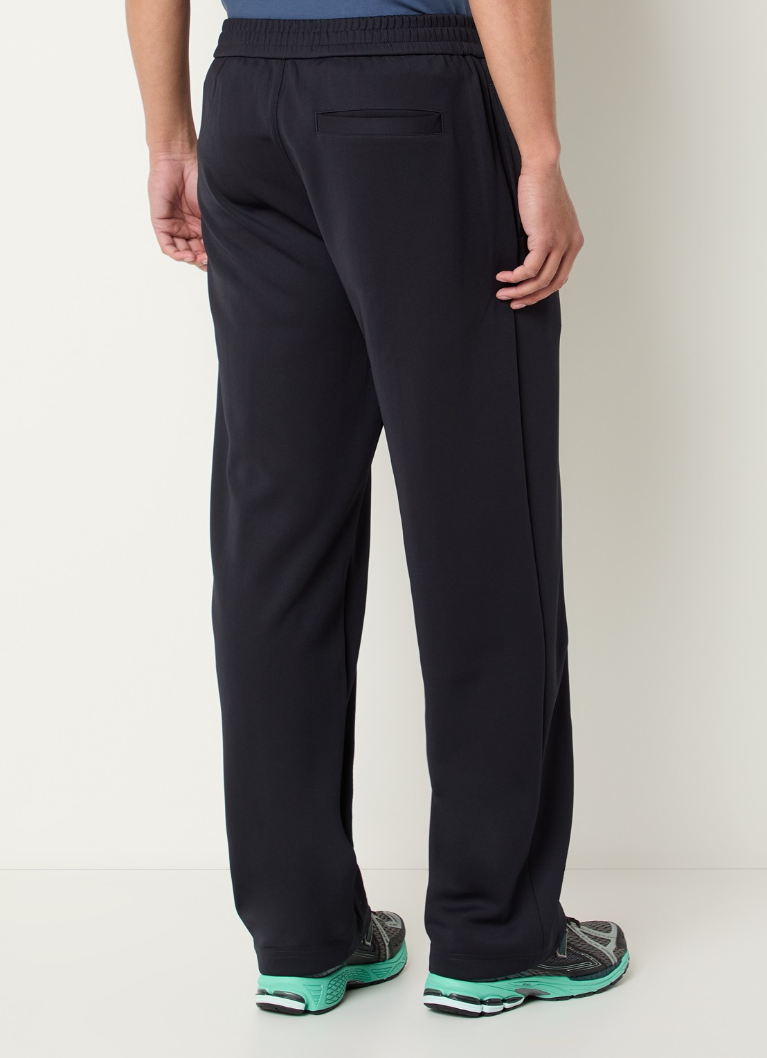 The New Originals Emblem straight fit trackpants met steekzakken en logo - achterkant 3 donkerblauw