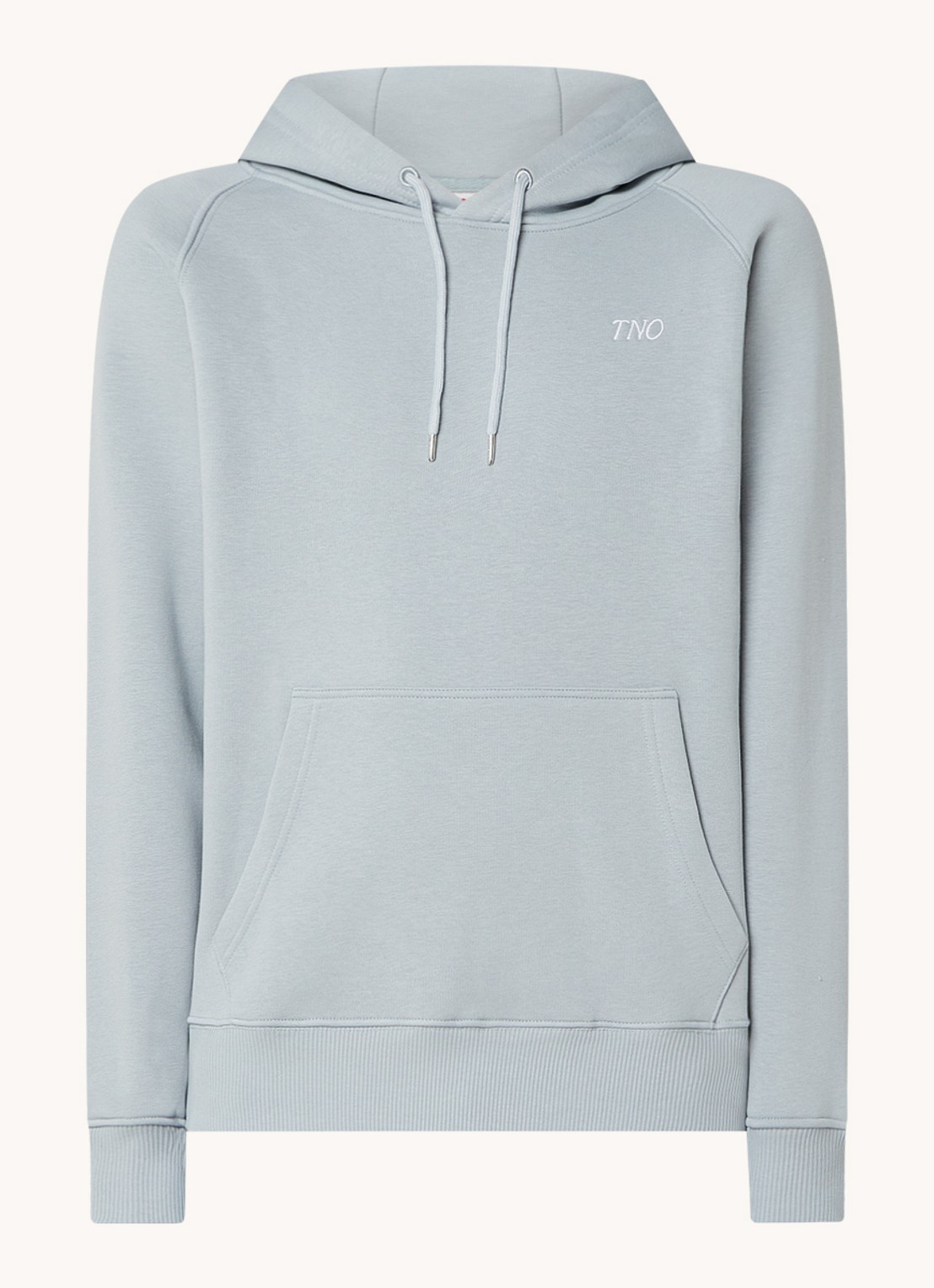 The New Originals Hoodie met logo- en backprint - voorkant blauwgrijs