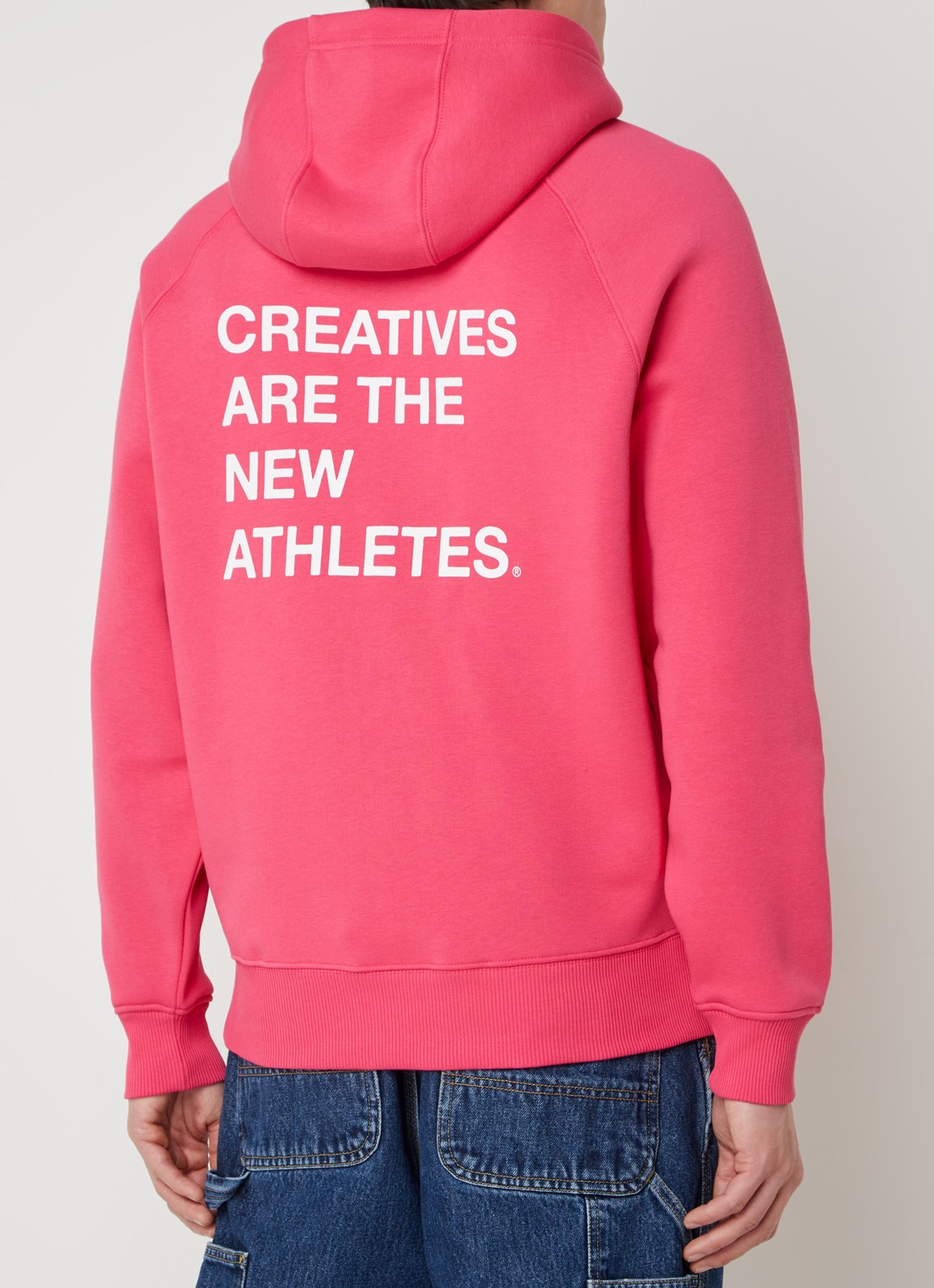 The New Originals Hoodie met logo- en backprint - detail 4 koraalroze