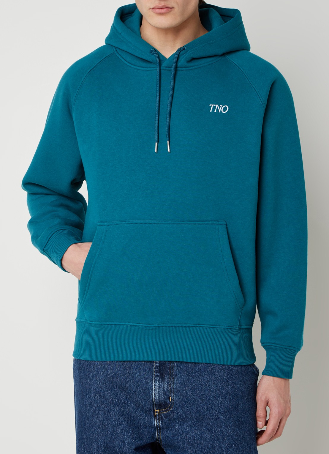 The New Originals Hoodie met logo- en backprint - achterkant 3 petrol