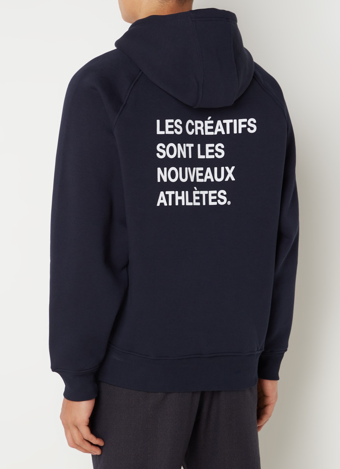 The New Originals Hoodie met logo- en backprint - detail 4 donkerblauw
