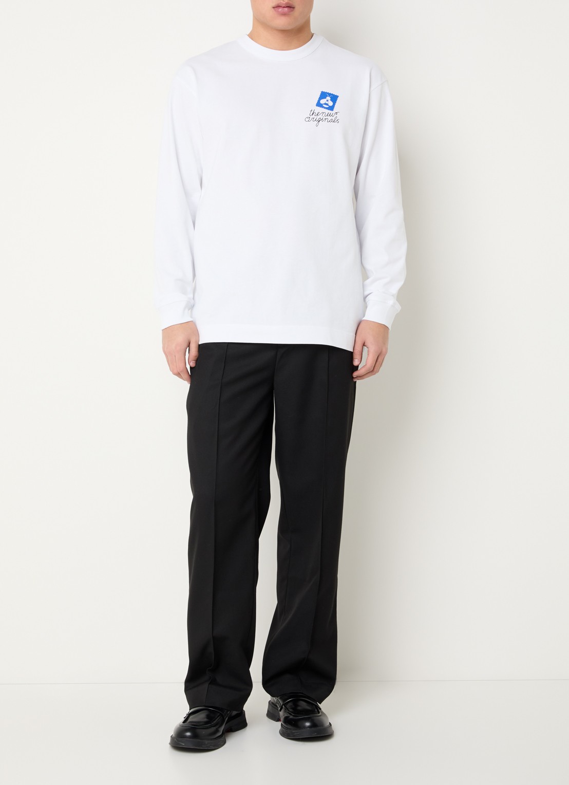 The New Originals Postal longsleeve met front- en backprint - voorkant 4 wit