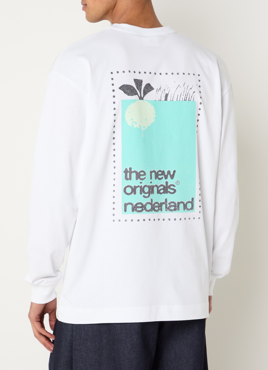 The New Originals The Netherlands Stamp longsleeve met logo- en backprint - detail 3 wit