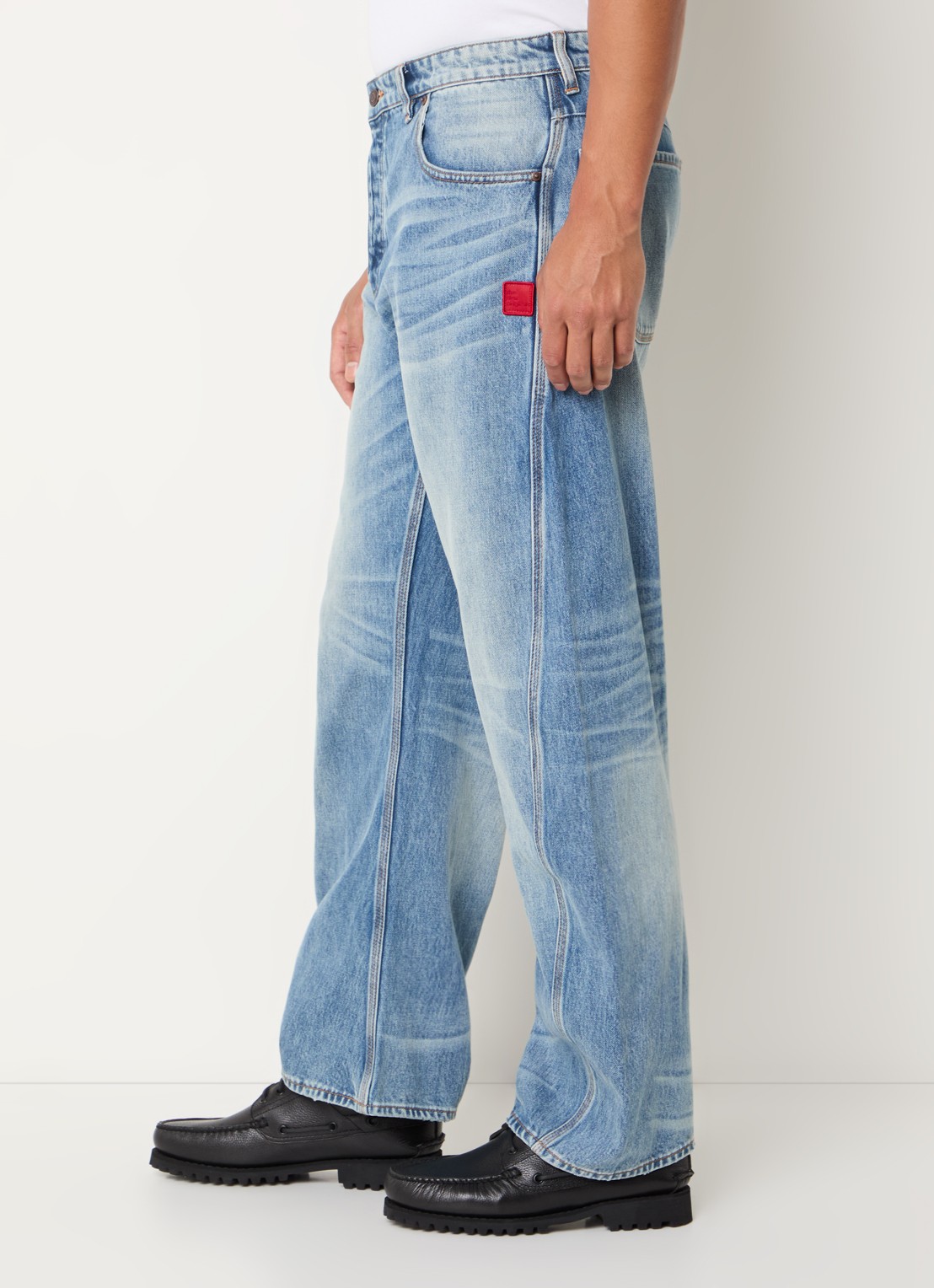 The New Originals Twisted Seam loose fit jeans met medium wassing - detail 5 indigo