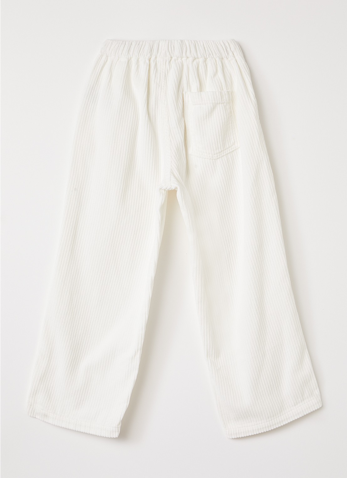 The New Society Elio loose fit broek van corduroy - voorkant 2 wit