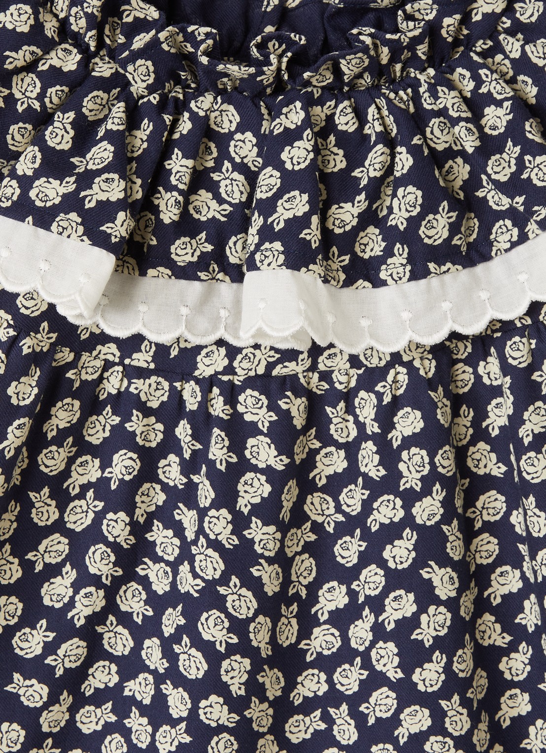 The New Society Fleckers tuniek met bloemenprint - detail 3 donkerblauw