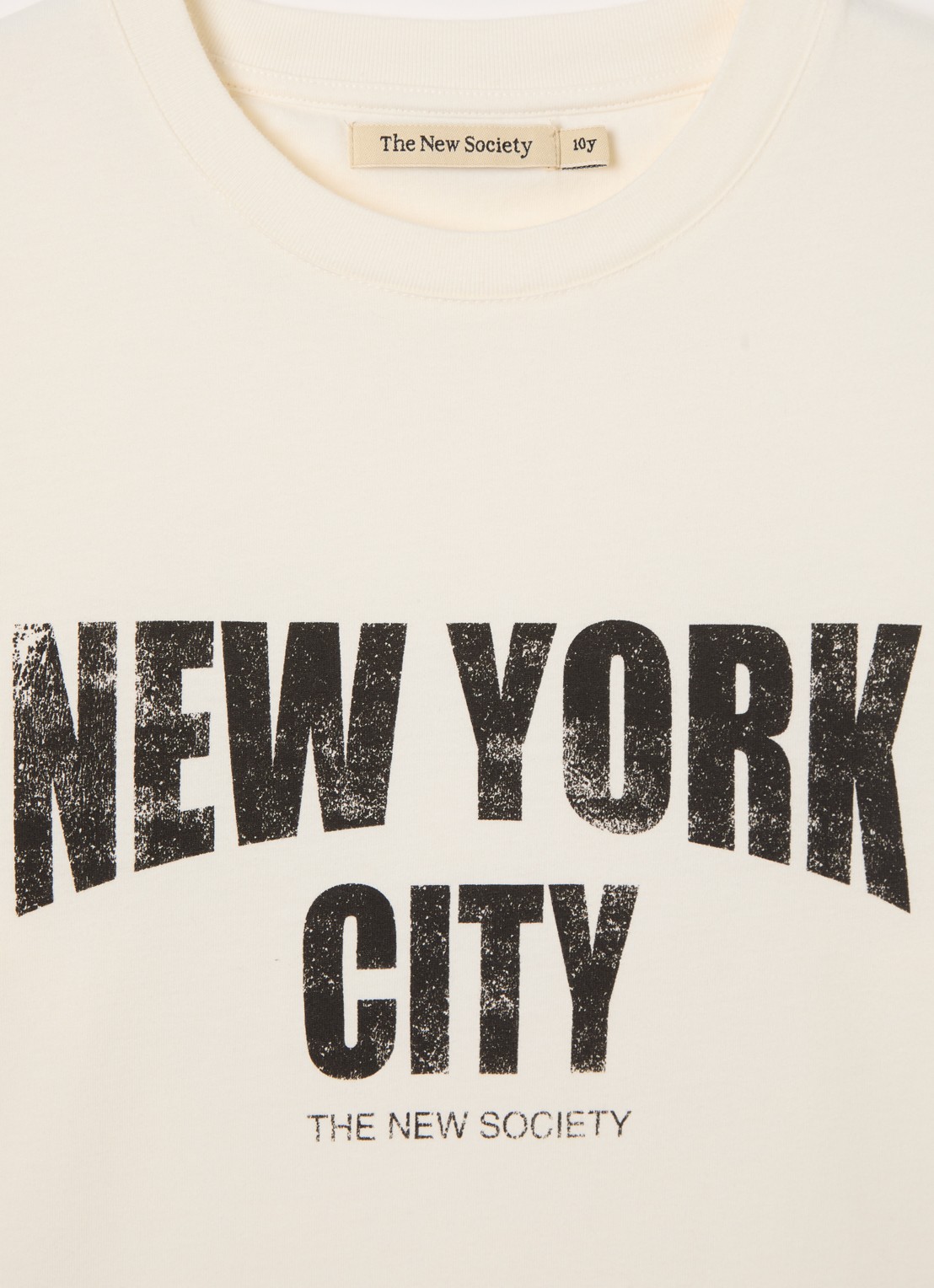 The New Society Kay T-shirt met logoprint - detail 3 gebroken wit