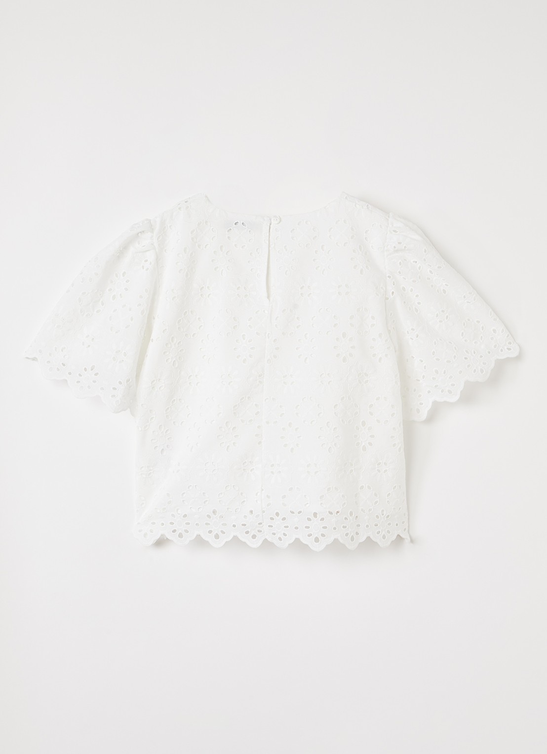 The New Society Sakura tuniek met broderie - voorkant 3 gebroken wit
