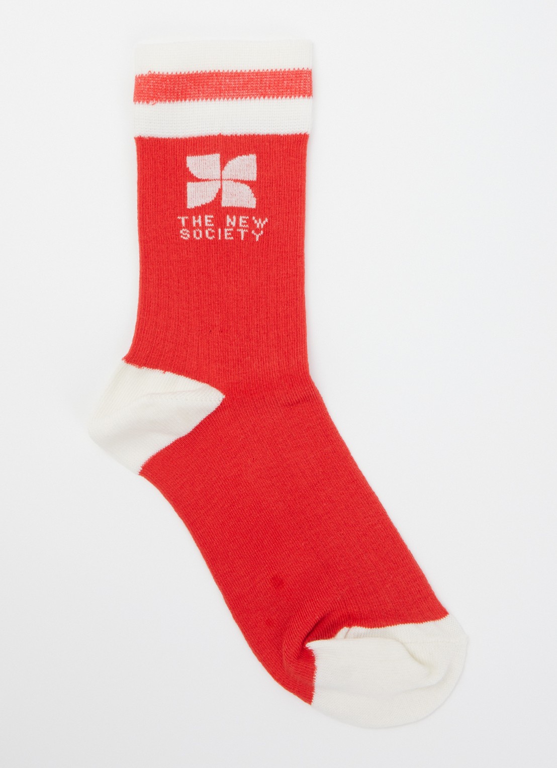 The New Society Sokken met print - voorkant rood