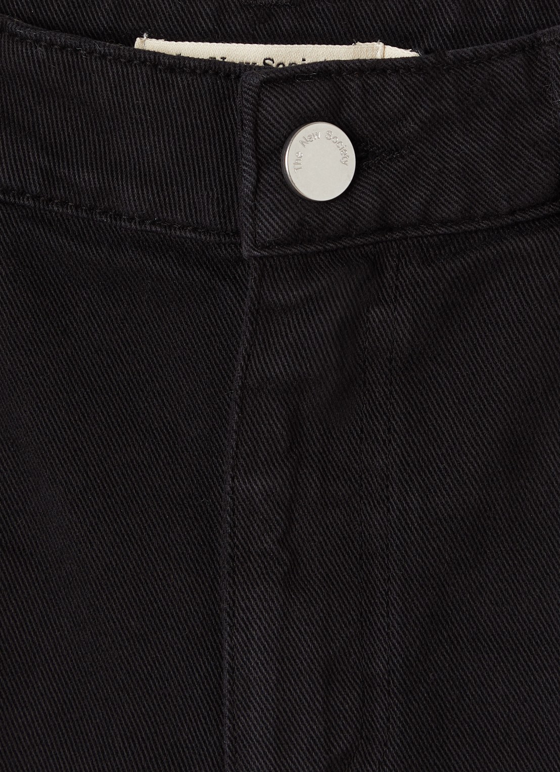 The New Society Spijkerrok met studs - detail zwart