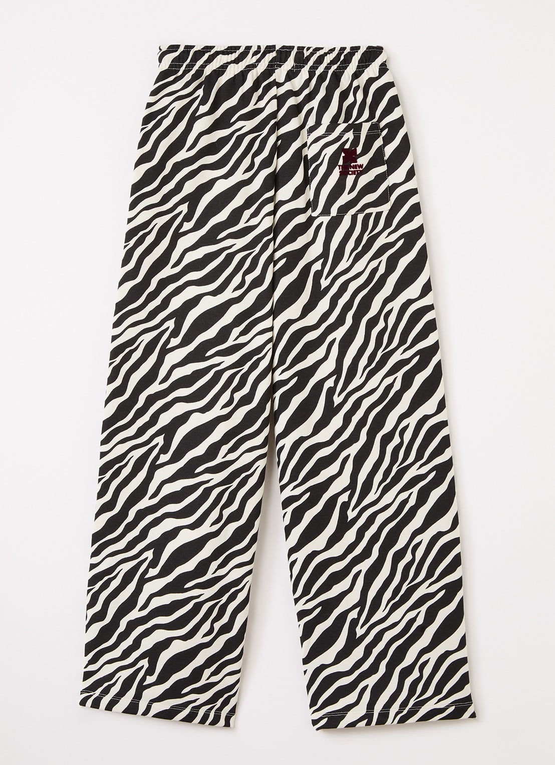 The New Society Wide fit joggingbroek met zebraprint - voorkant 3 multicolor