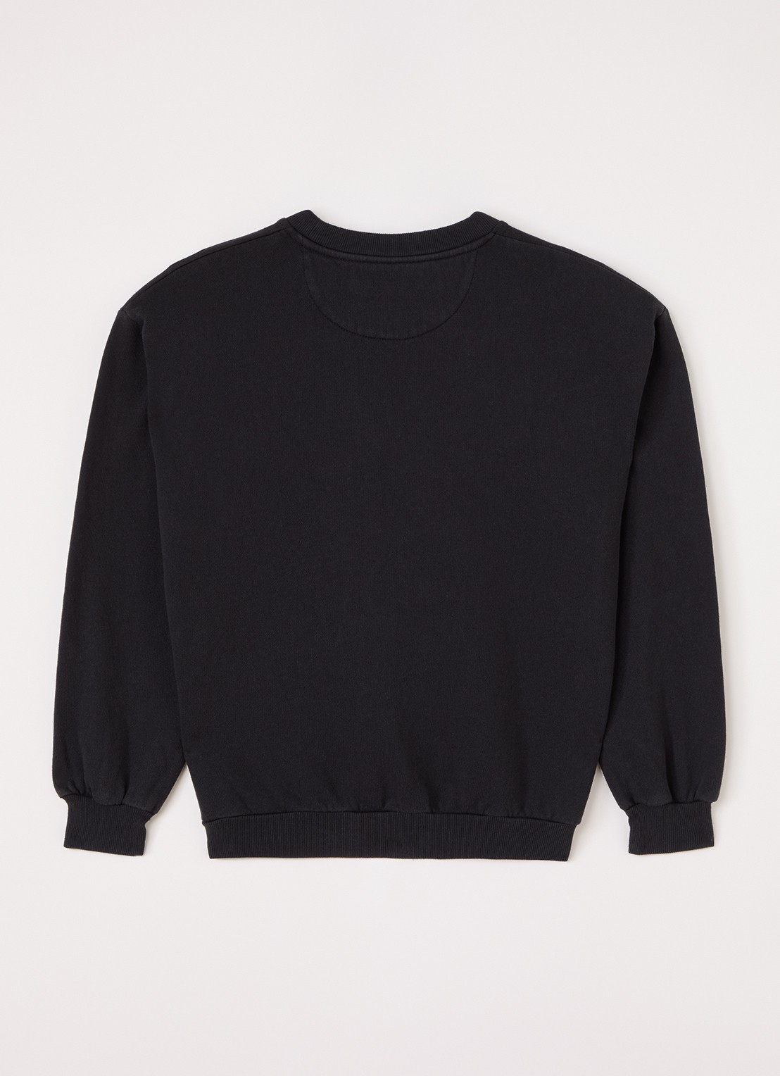 The New Society Willow sweater met logoprint - voorkant 3 zwart