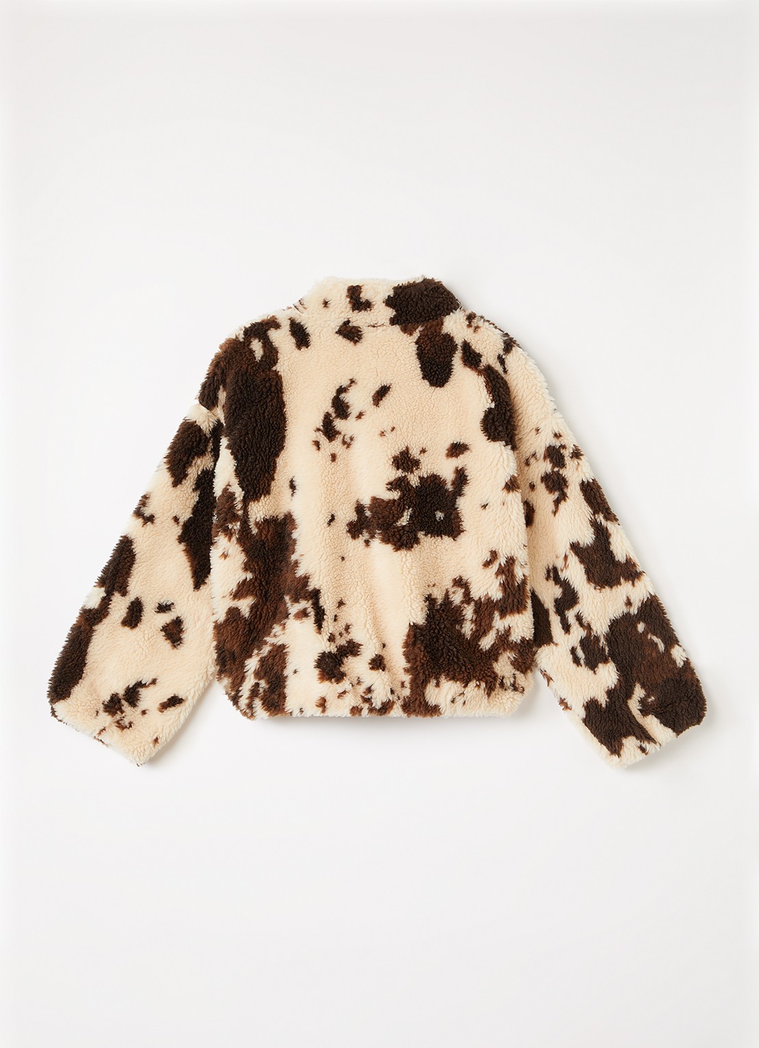 The New Society Wynn jack van teddy met dierenprint - achterkant bruin