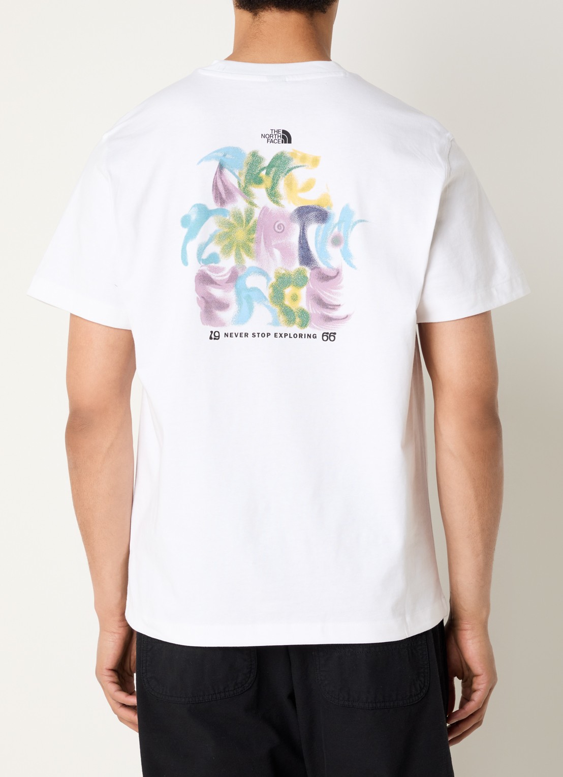 The North Face 1966 T-shirt met logo- en backprint - detail 4 wit