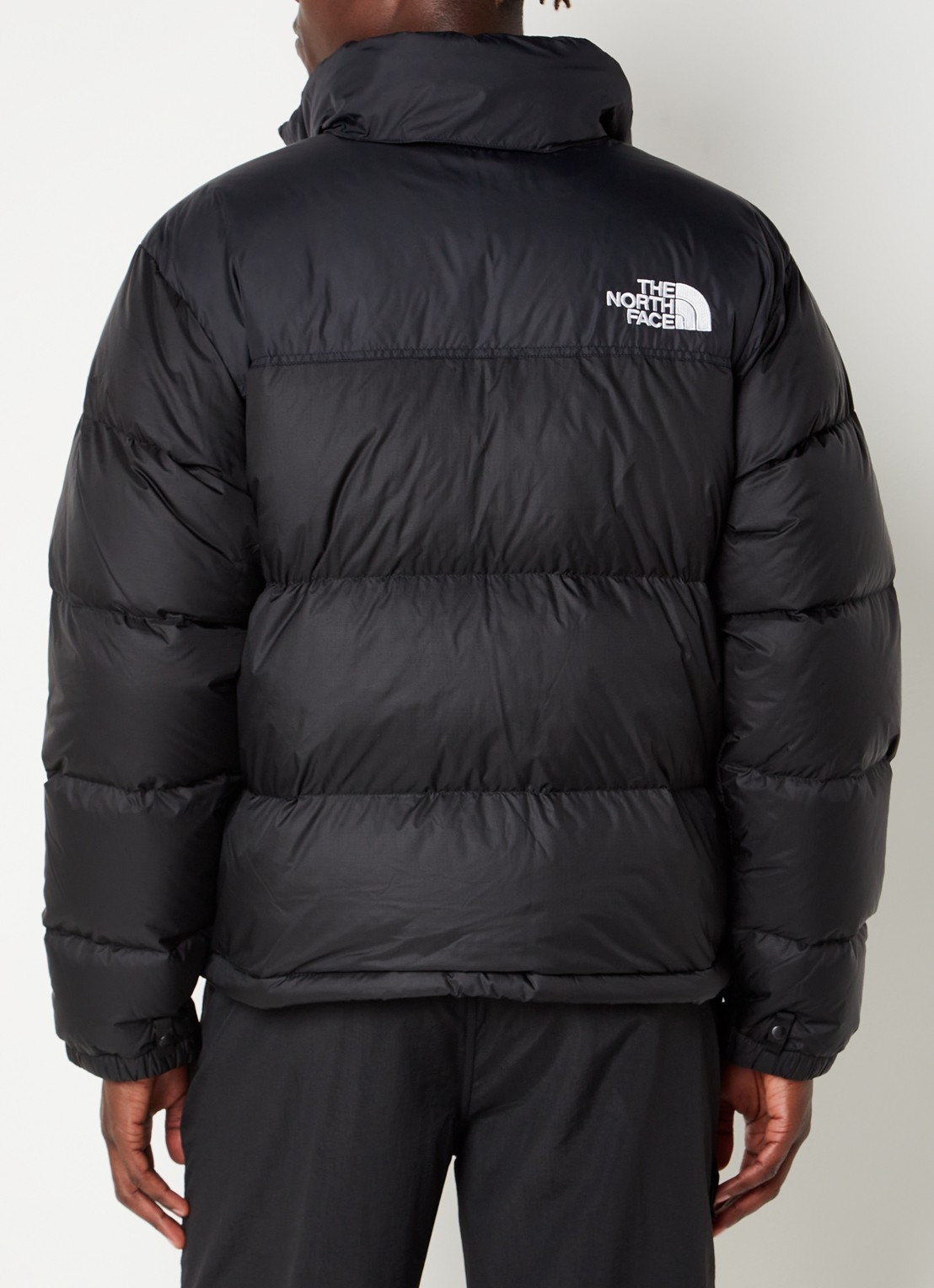 The North Face 1996 Retro Nuptse puffer jas met donsvulling en ritszakken - achterkant zwart