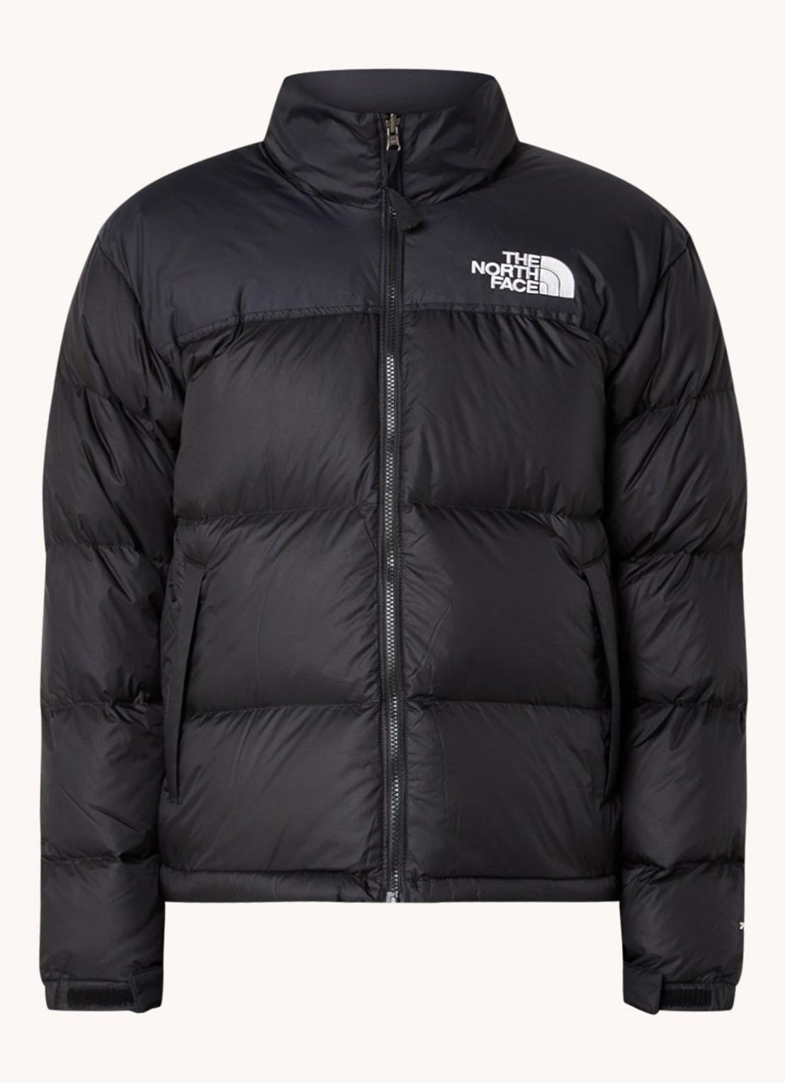 The North Face 1996 Retro Nuptse puffer jas met donsvulling en ritszakken - voorkant 2 zwart