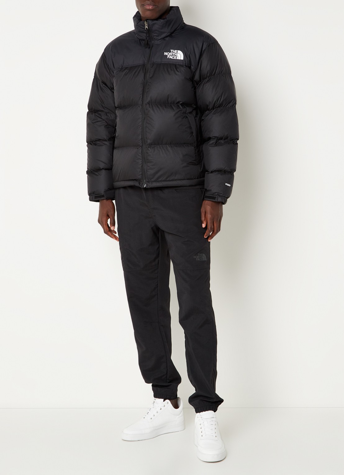 The North Face 1996 Retro Nuptse puffer jas met donsvulling en ritszakken - voorkant 3 zwart