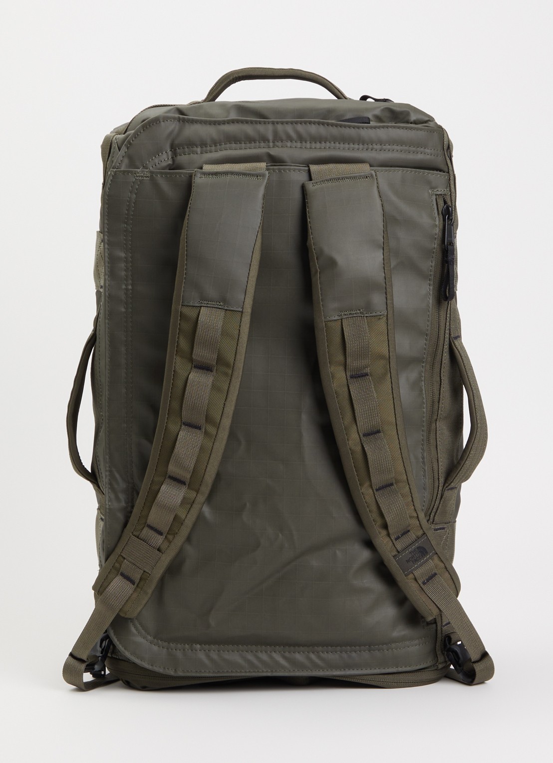The North Face Base Camp Voyager 32L rugzak met 15 inch laptopvak - achterkant donkergroen