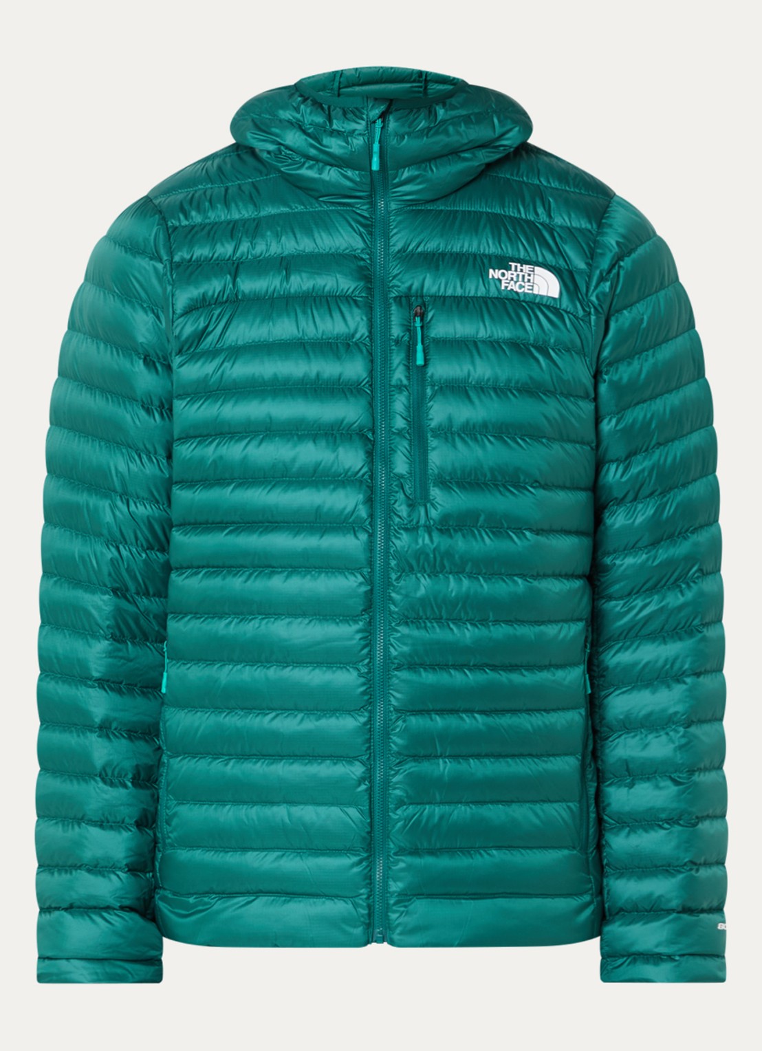 The North Face Bettaforca gewatteerd jack met donsvulling en logo - voorkant 3 turquoise