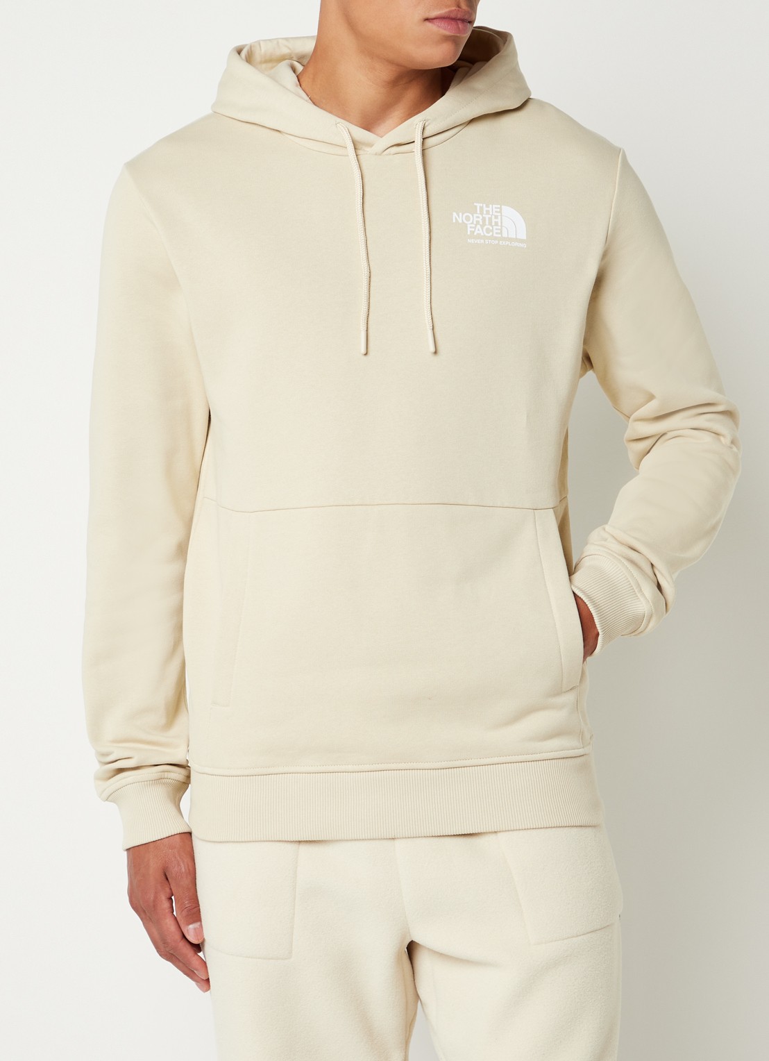 The North Face Coordinates hoodie met logo- en backprint - detail 3 beige