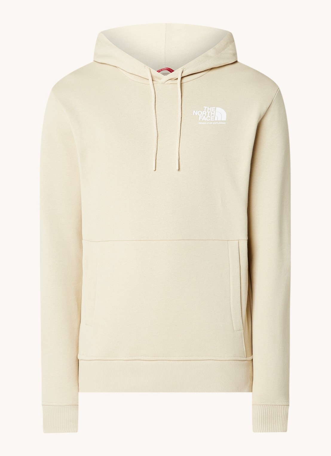The North Face Coordinates hoodie met logo- en backprint - voorkant beige